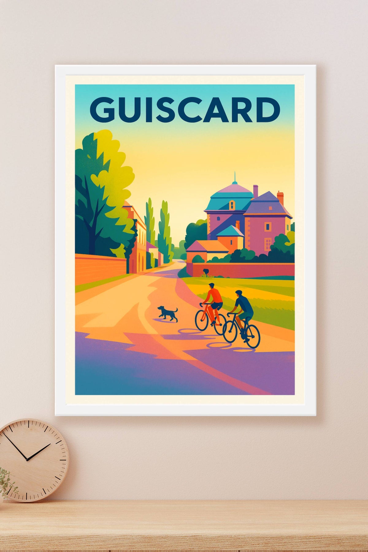 Affiche de Guiscard - Échappée belle à vélo dans un village paisible