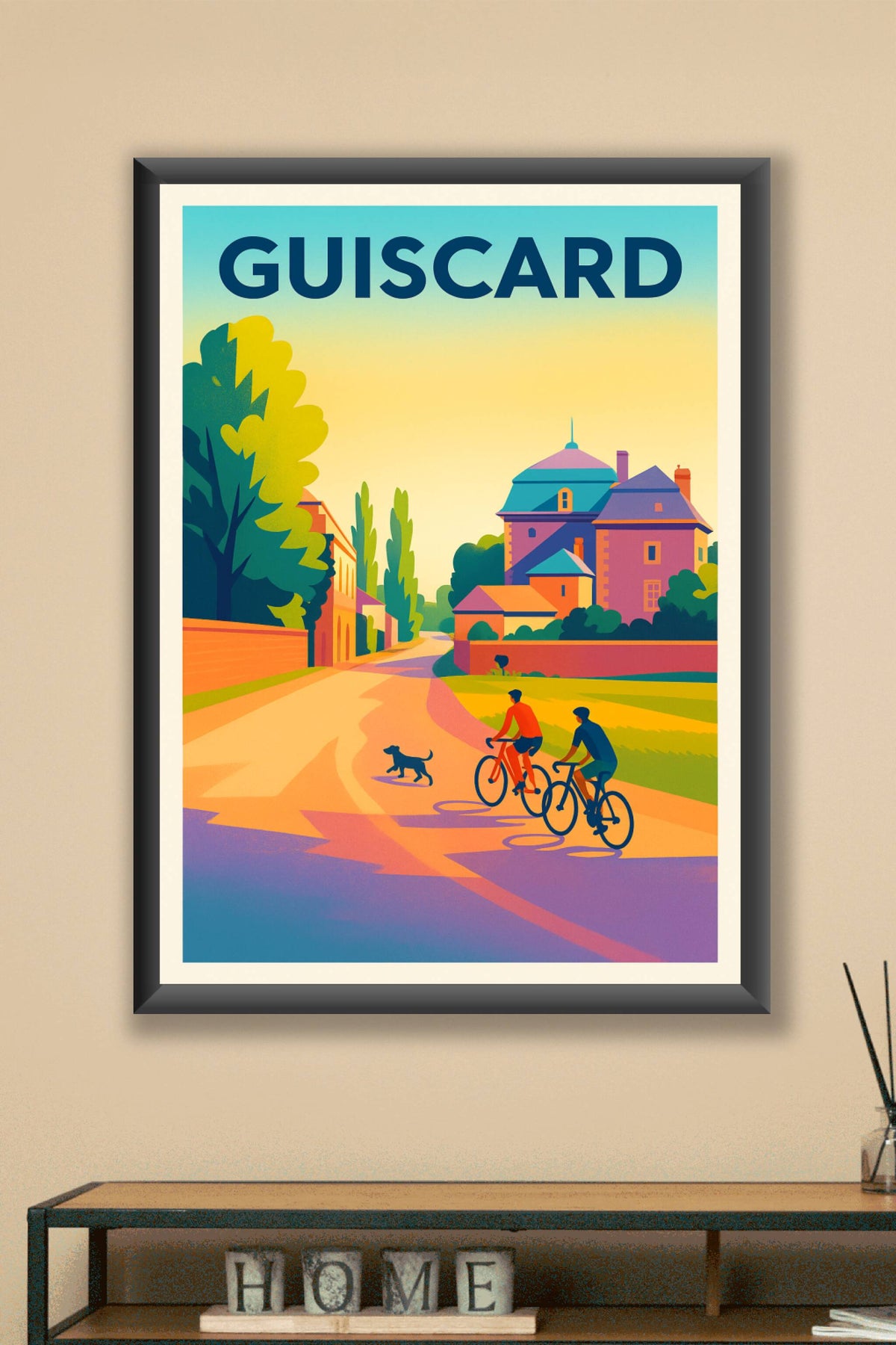 Affiche de Guiscard - Échappée belle à vélo dans un village paisible