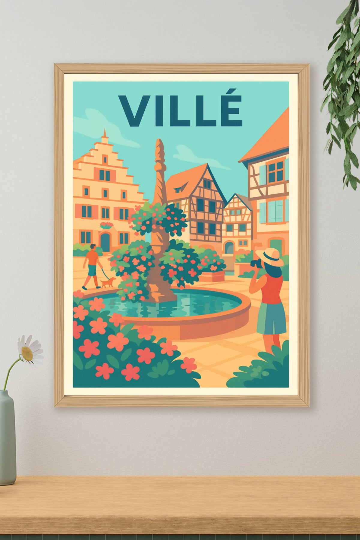 Affiche de Villé - Charme pittoresque d'Alsace traditionnelle