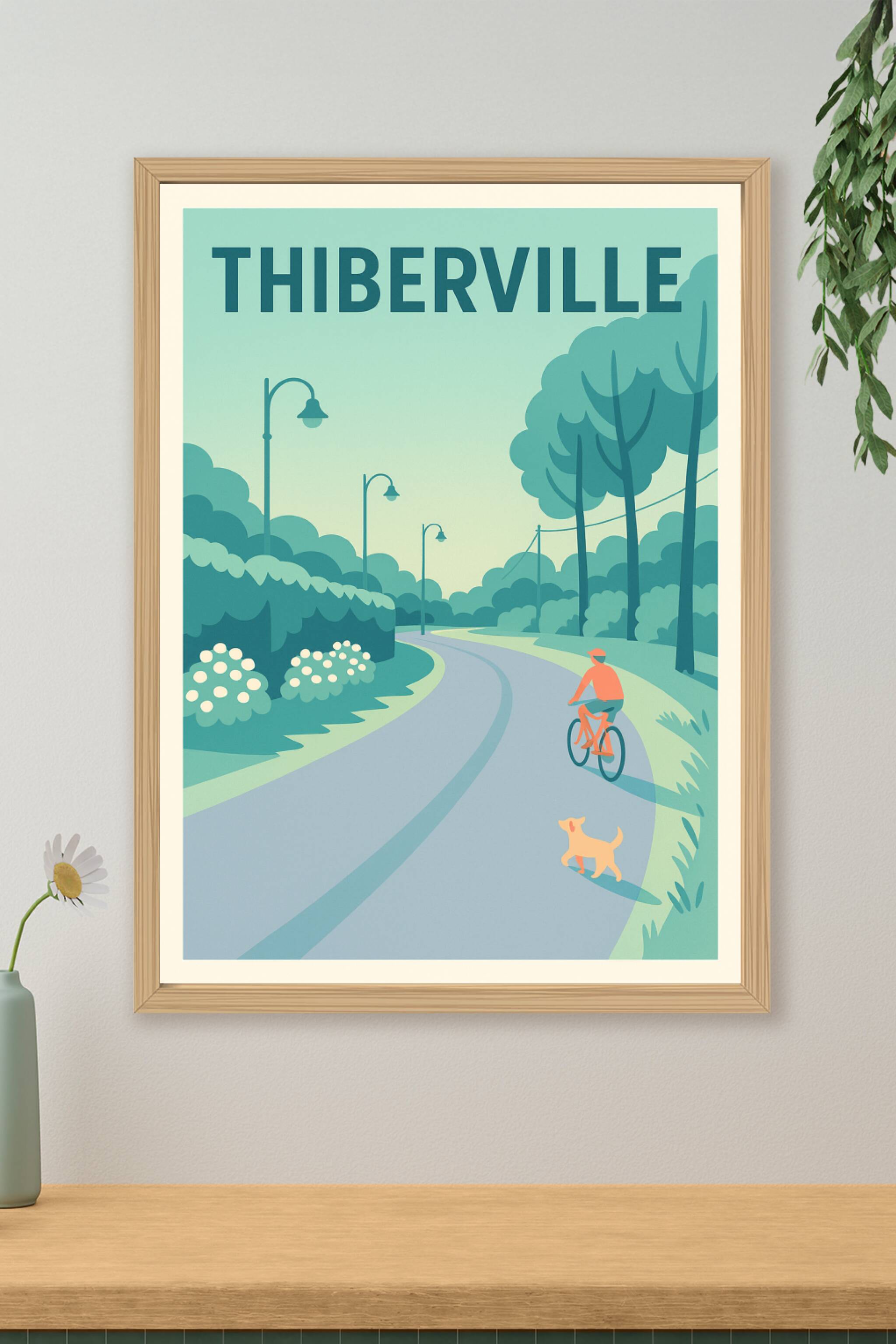 Affiche de Thiberville - Échappée nature à vélo