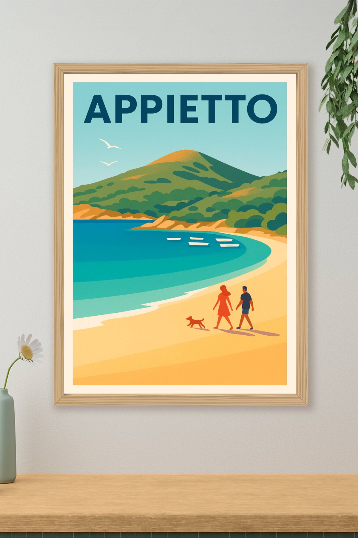 Affiche de Appietto - Promenade tranquille au bord de la mer