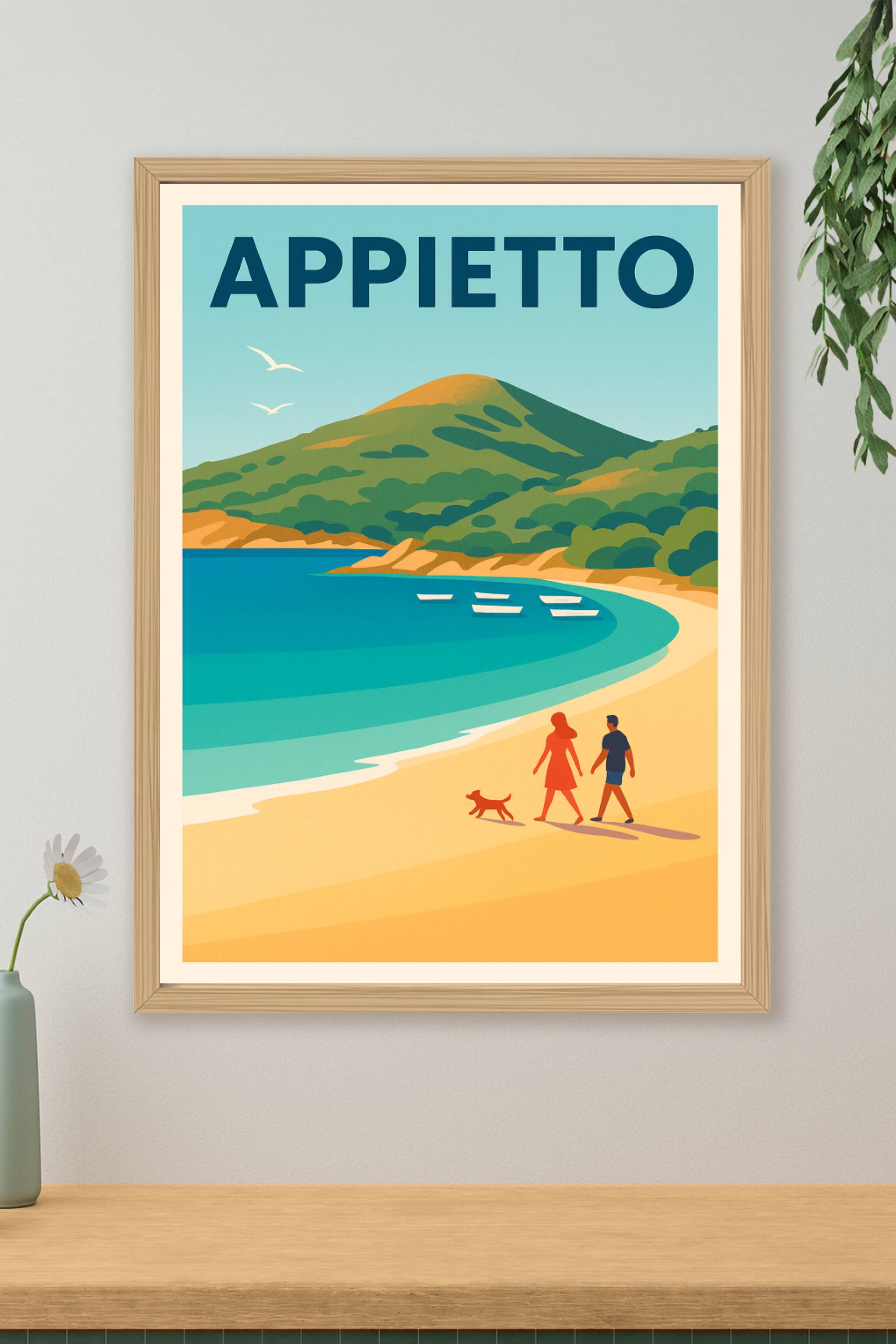 Affiche de Appietto - Promenade tranquille au bord de la mer
