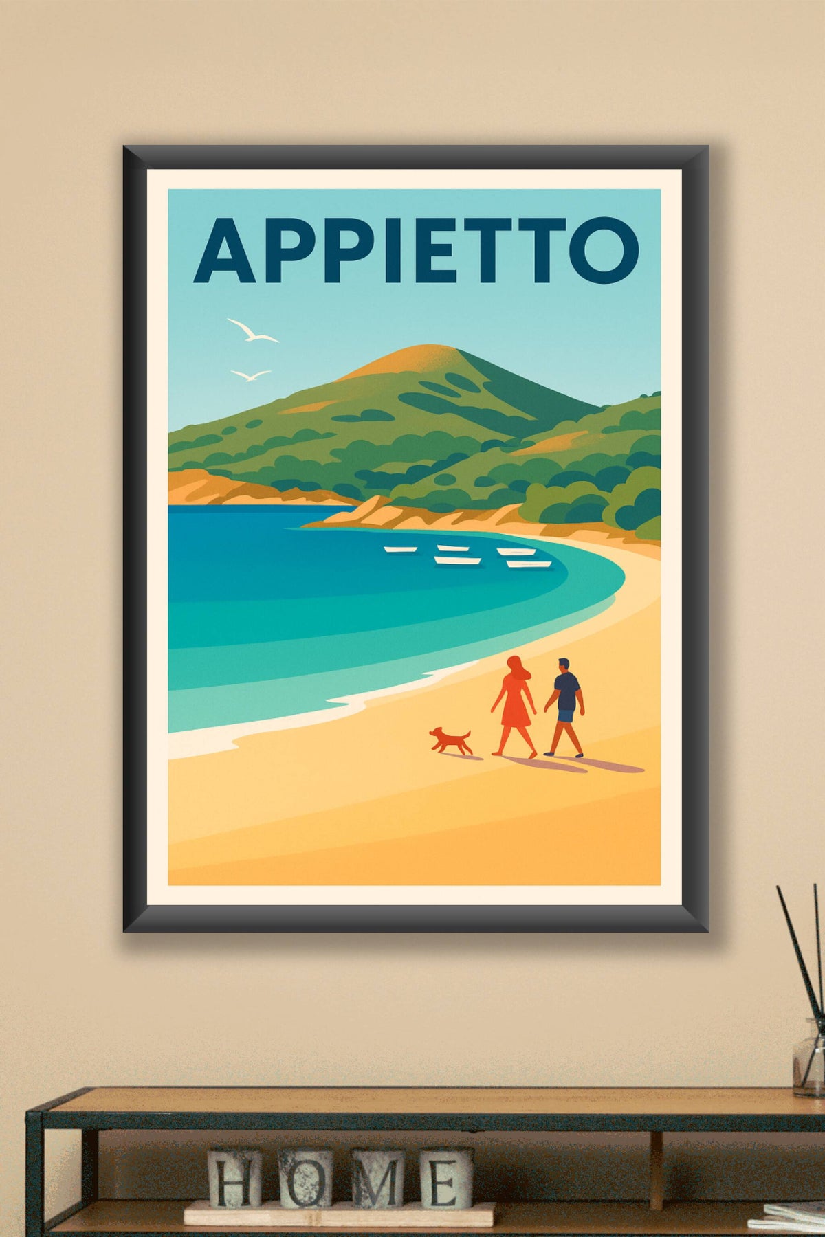 Affiche de Appietto - Promenade tranquille au bord de la mer