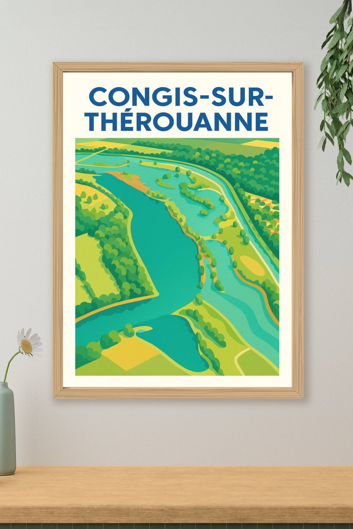 Affiche de Congis-sur-Thérouanne - Harmonie naturelle entre terre et eau