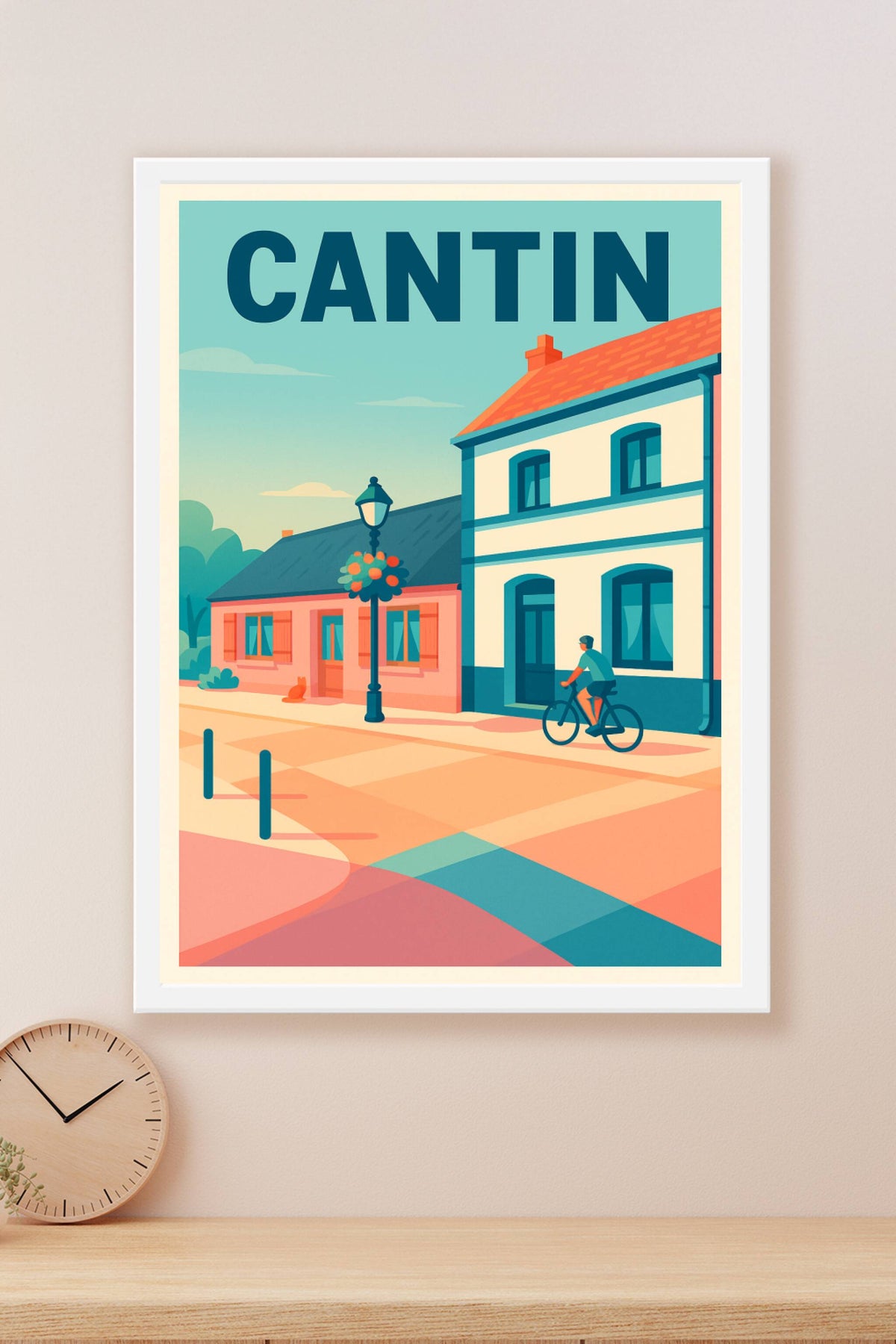 Affiche de Cantin - Charme paisible d'une ville accueillante