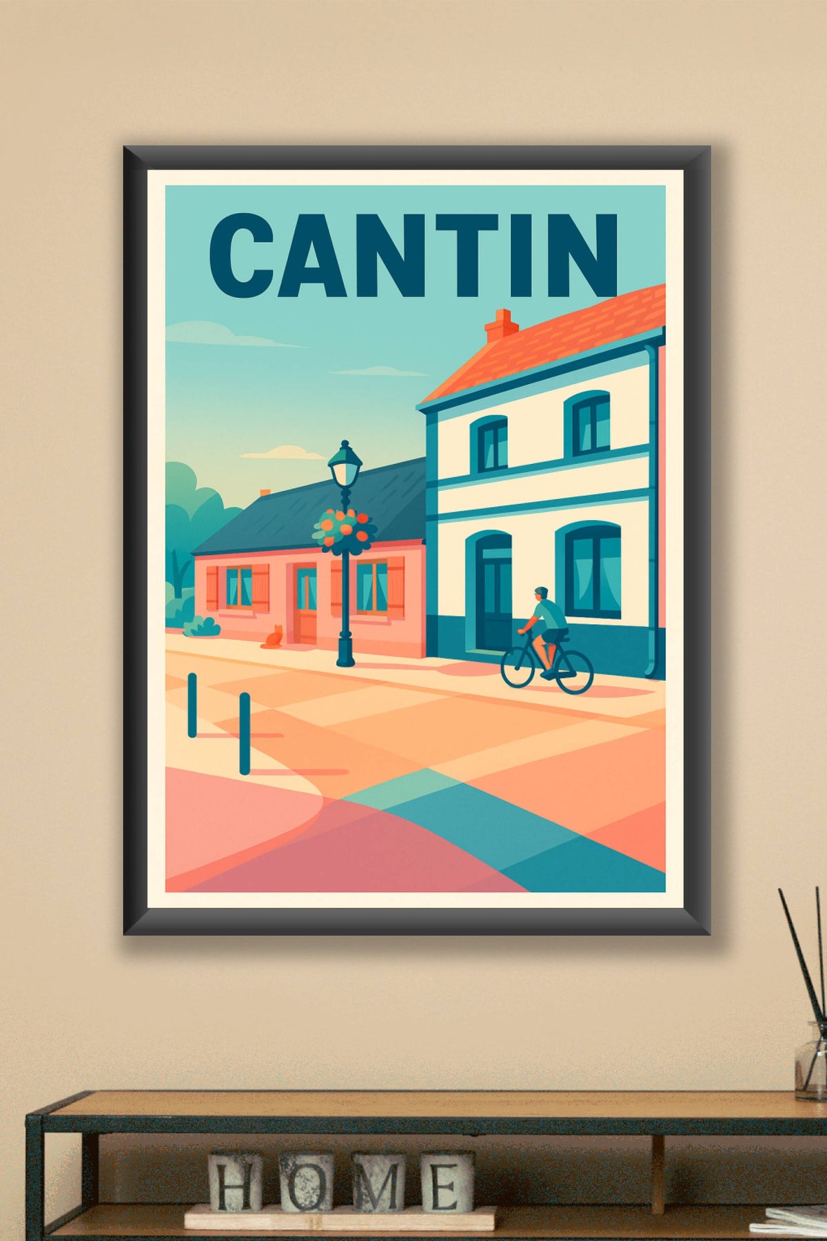 Affiche de Cantin - Charme paisible d'une ville accueillante