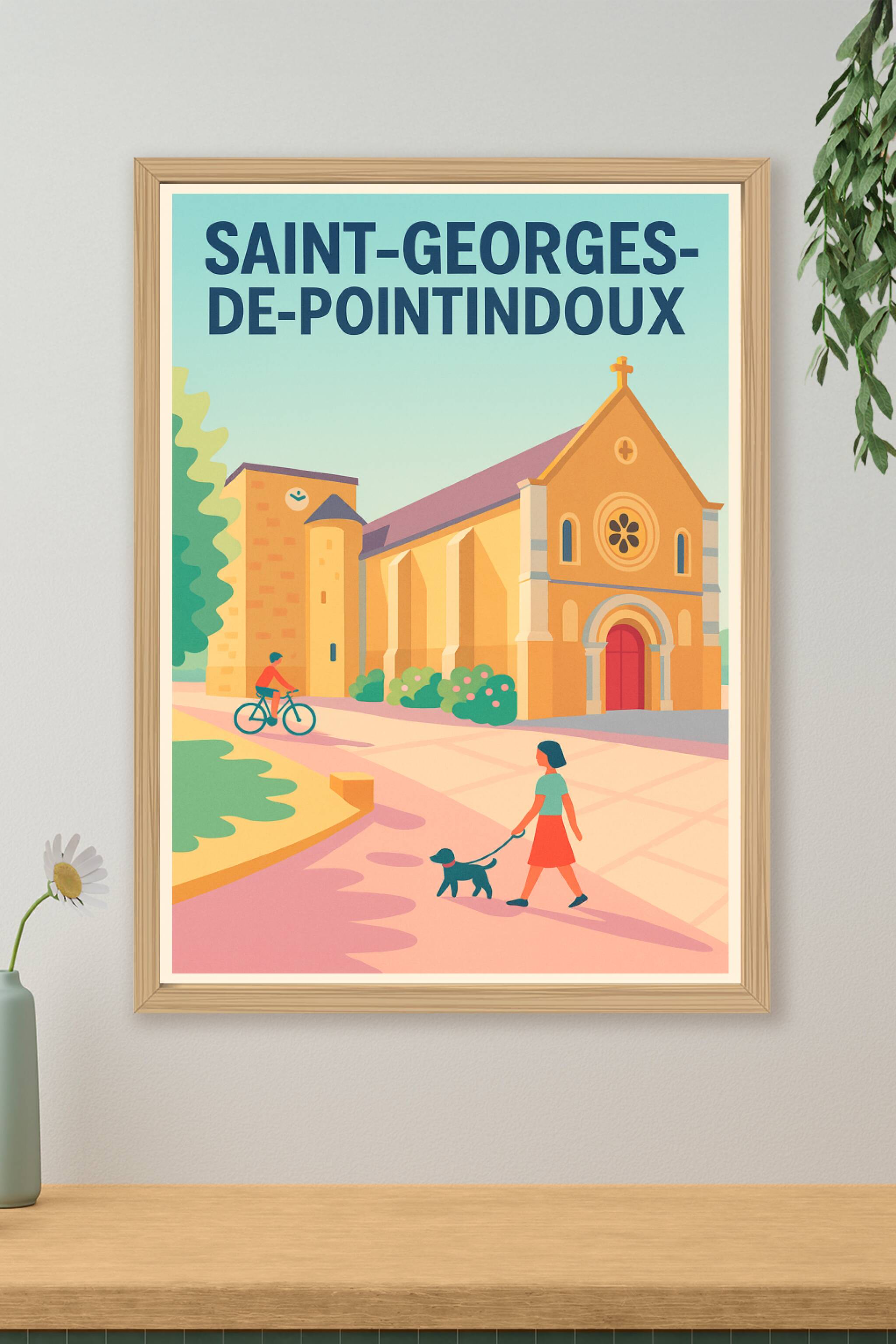 Affiche de Saint-Georges-de-Pointindoux - Un village paisible à l'ombre de son église