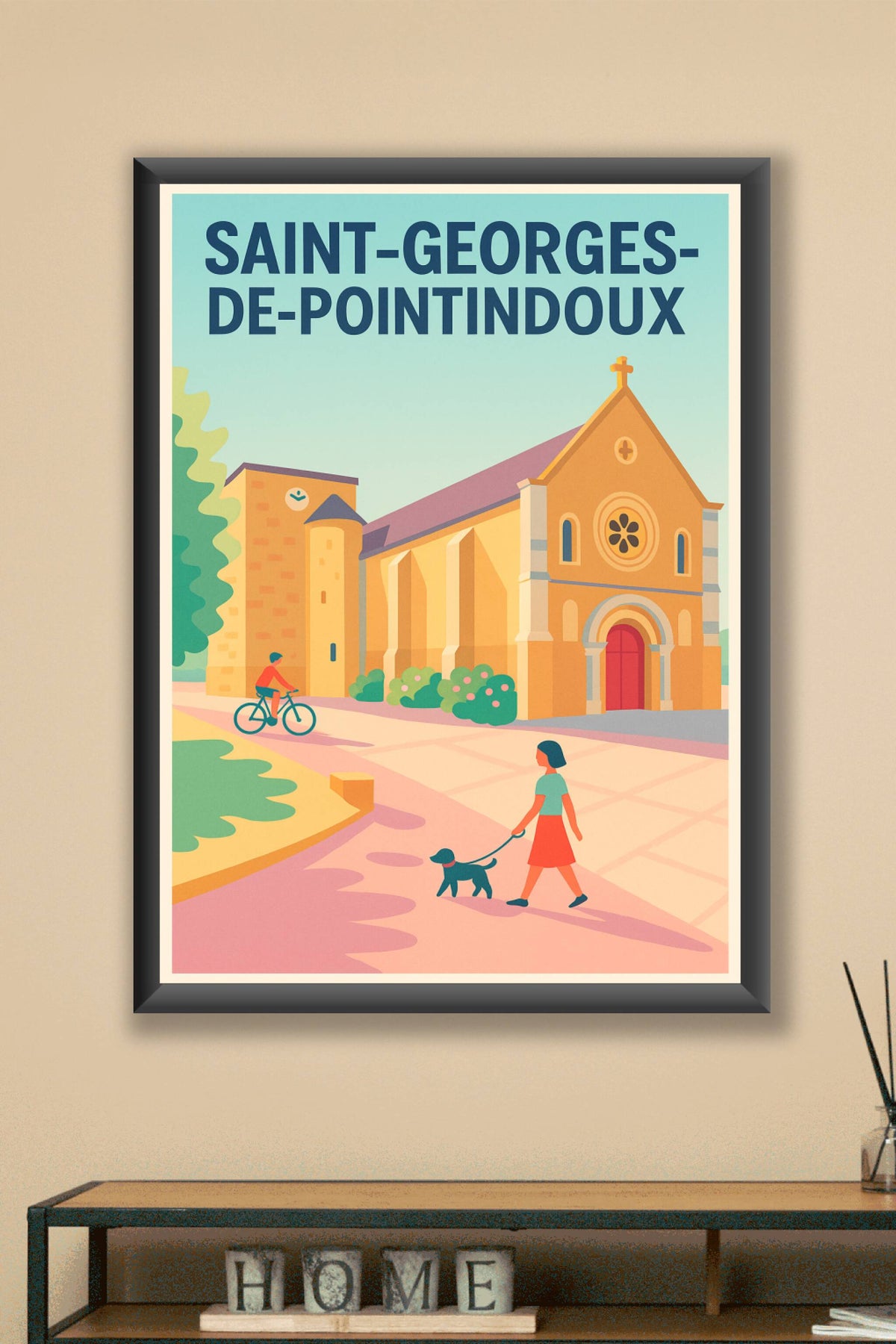 Affiche de Saint-Georges-de-Pointindoux - Un village paisible à l'ombre de son église