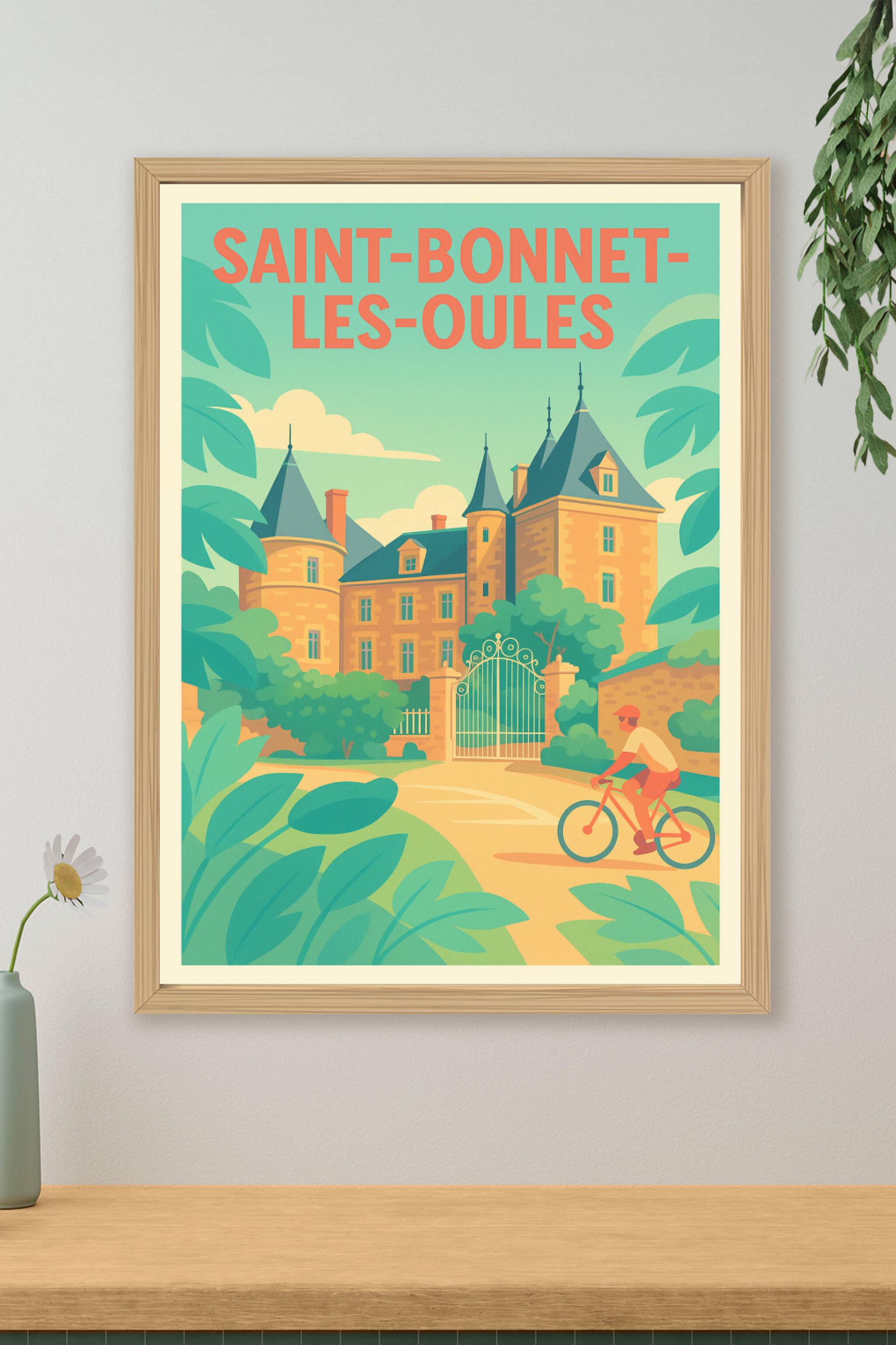 Affiche de Saint-Bonnet-les-Oules - Charme et douceur de vivre à vélo