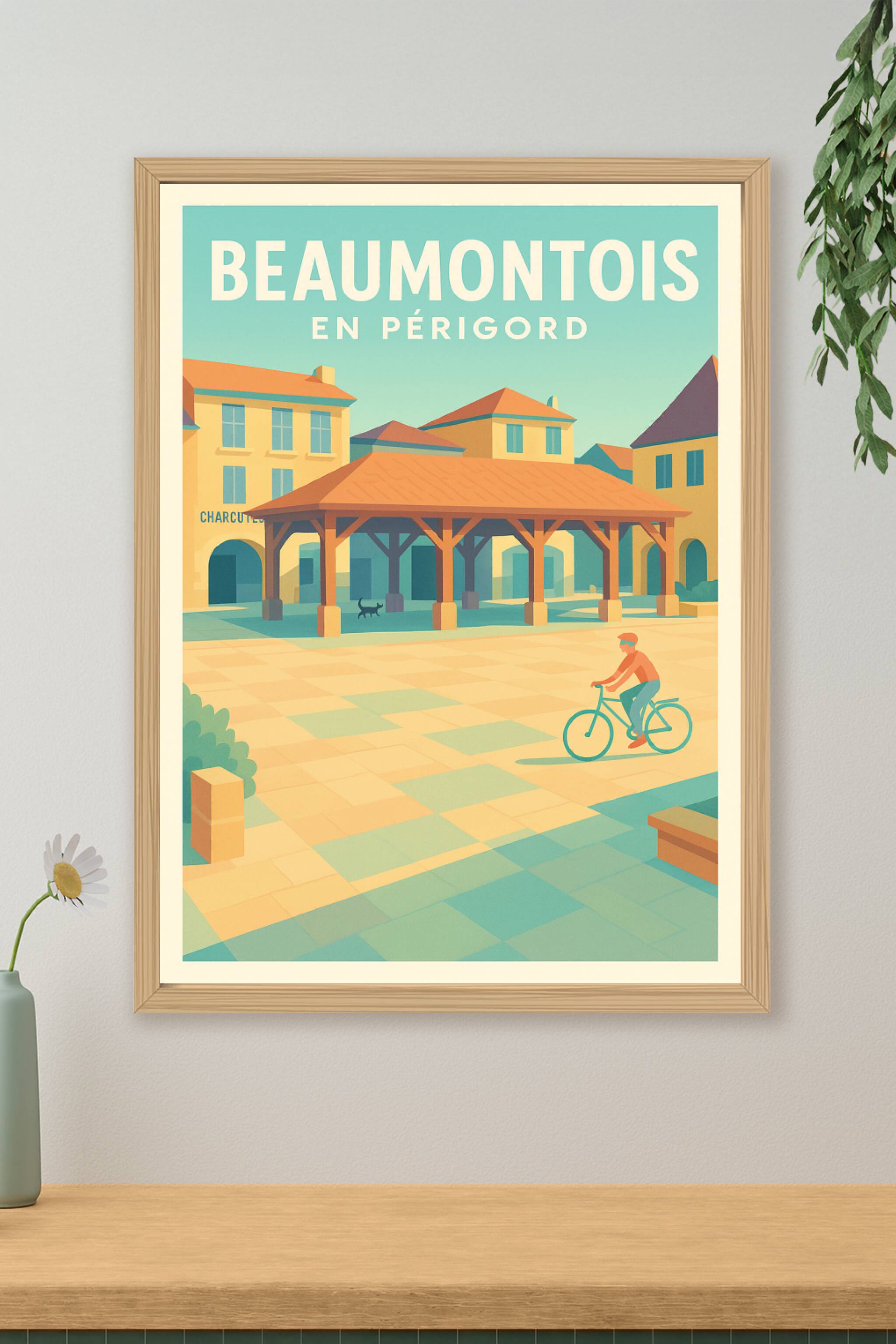 Affiche de Beaumontois en Périgord - L'élégance d'une place au charme authentique