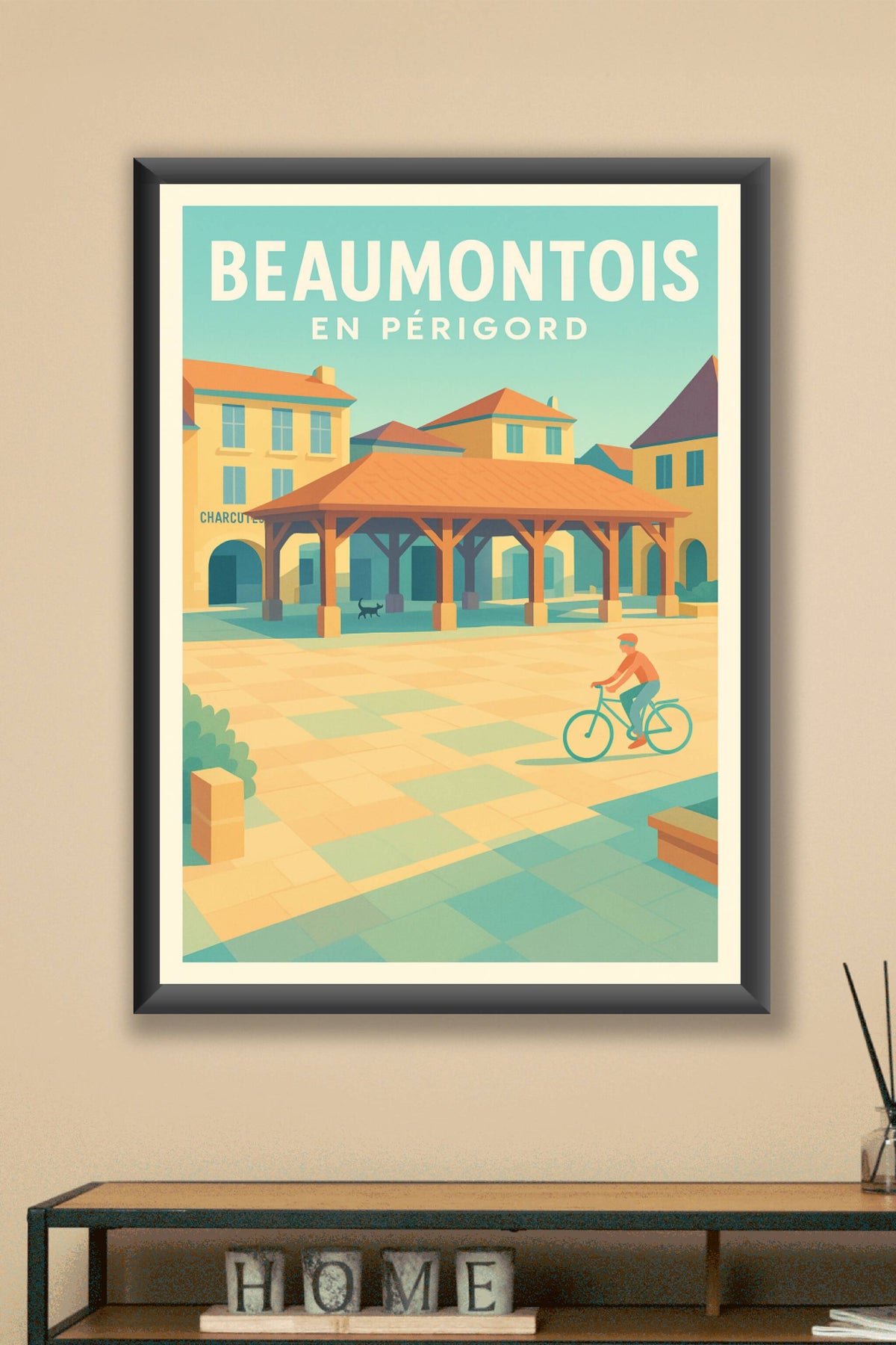 Affiche de Beaumontois en Périgord - L'élégance d'une place au charme authentique
