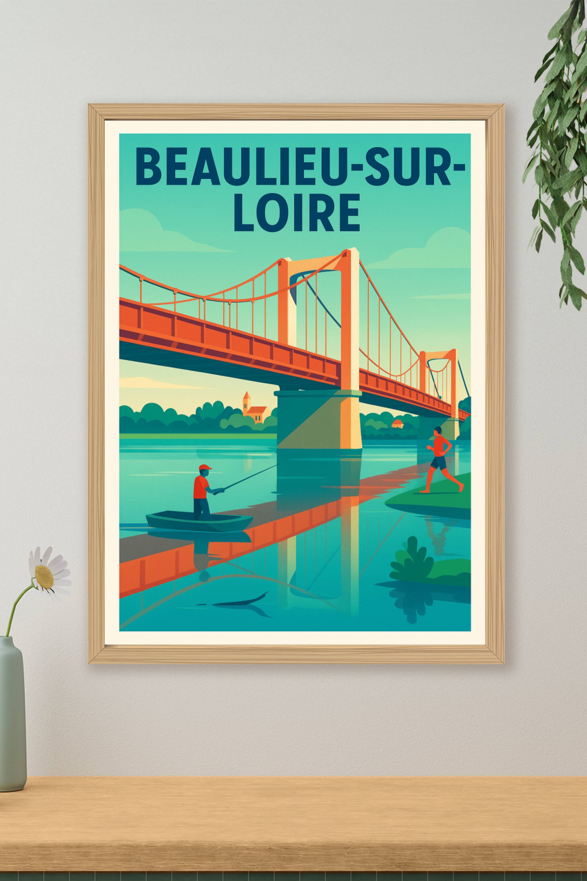 Affiche de Beaulieu-sur-Loire - Harmonie entre nature et architecture