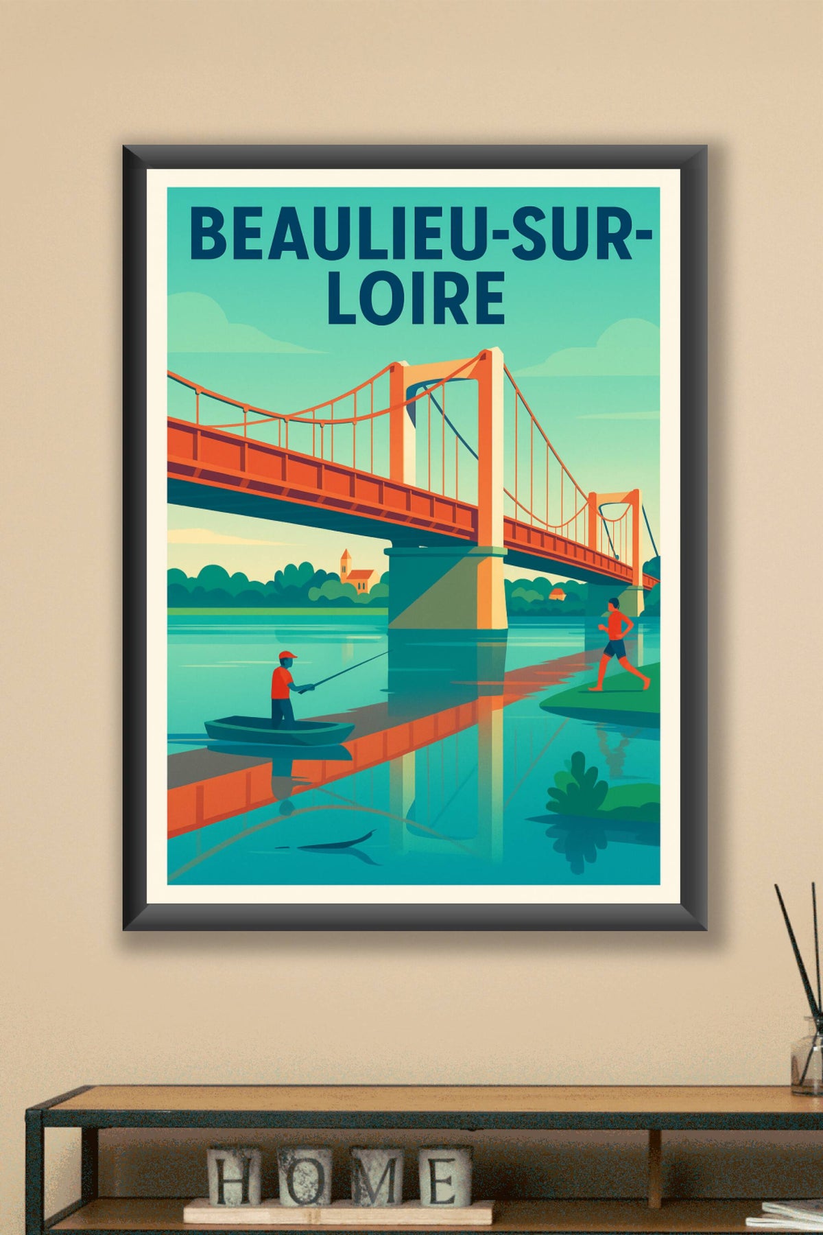Affiche de Beaulieu-sur-Loire - Harmonie entre nature et architecture