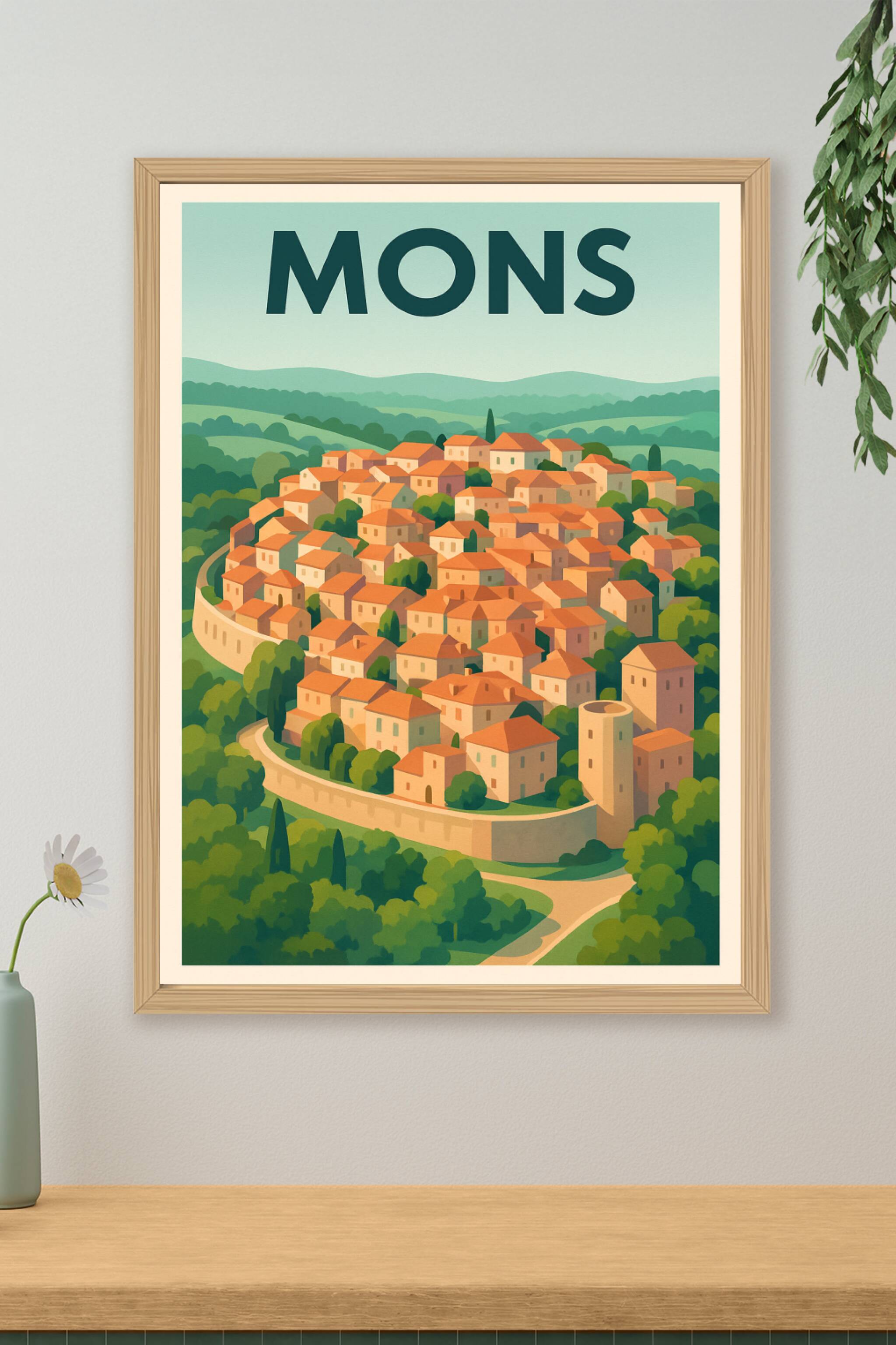 Affiche de Mons - Charme et sérénité d'une cité fortifiée