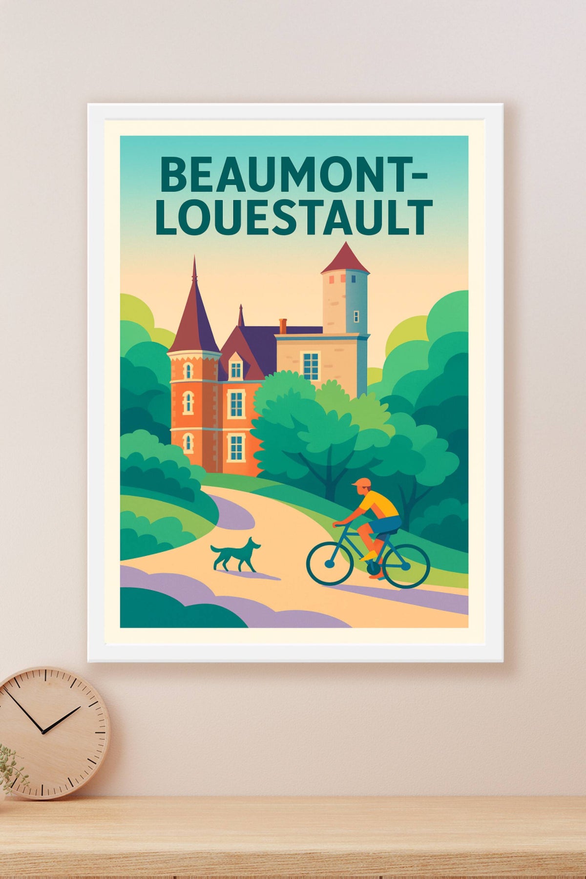 Affiche de Beaumont-Louestault - L'élégance paisible des châteaux à vélo