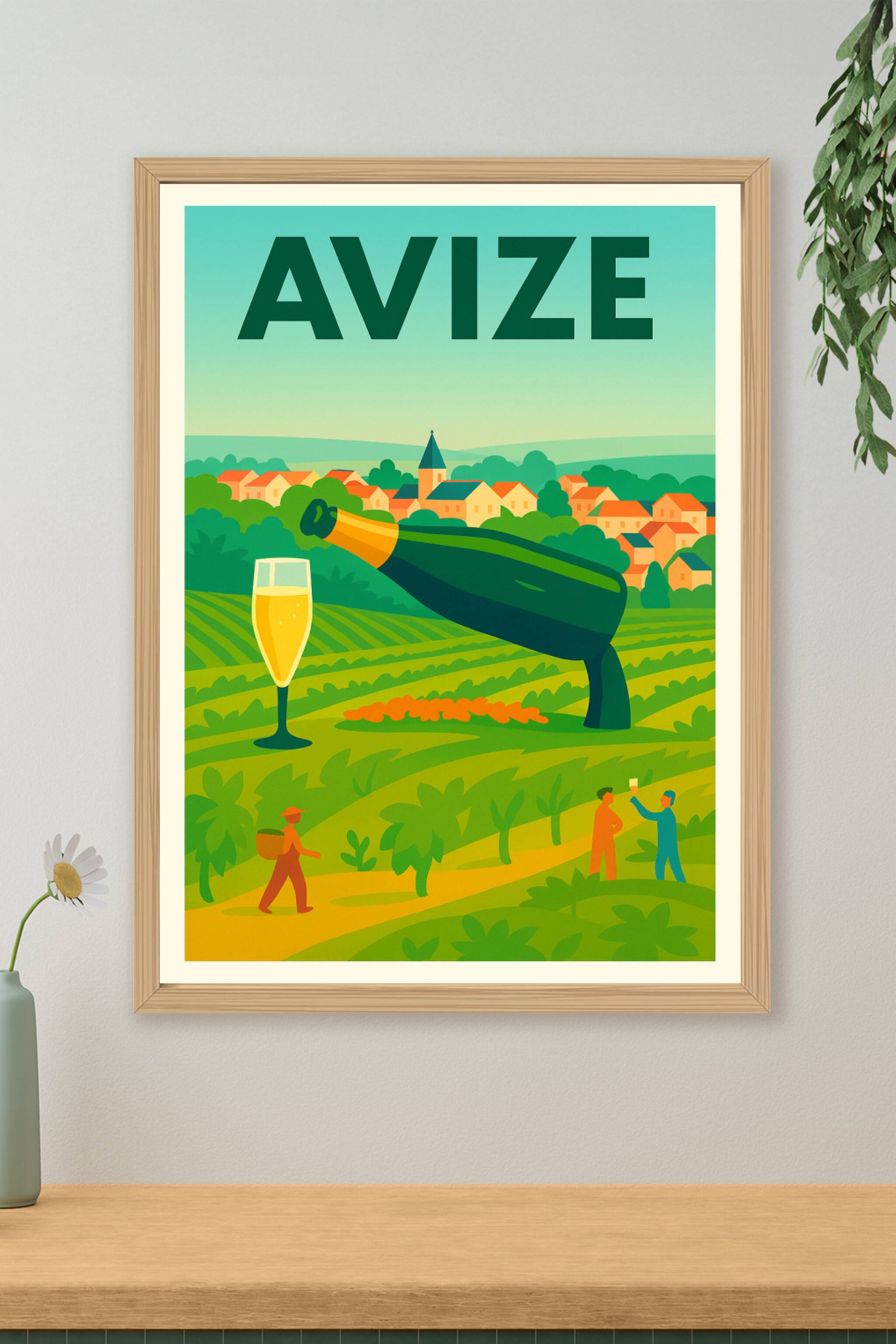 Affiche de Avize - L'élégance champenoise au cœur des vignobles