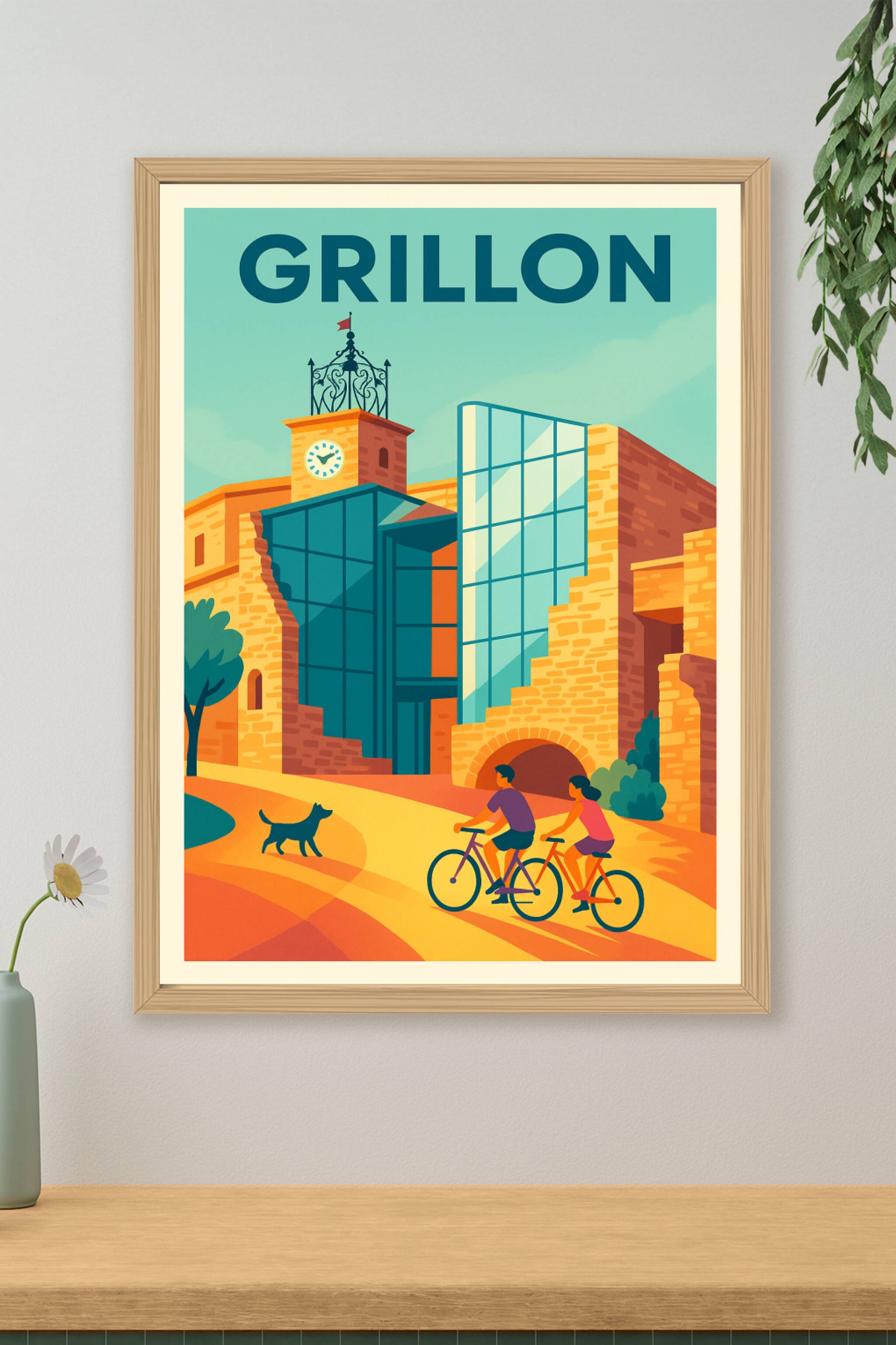 Affiche de Grillon - Harmonie entre Histoire et Modernité