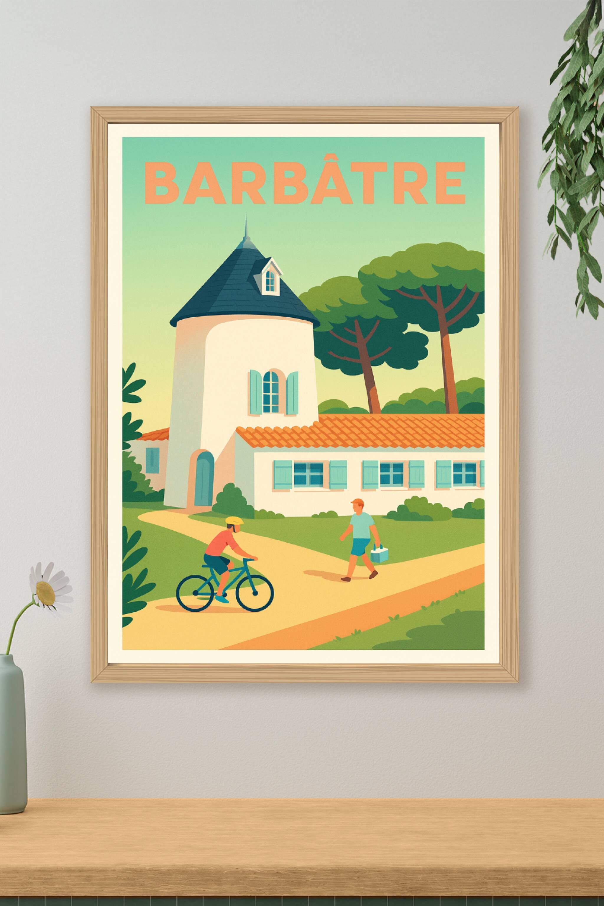 Affiche de Barbâtre - L'élégance paisible de la campagne vendéenne