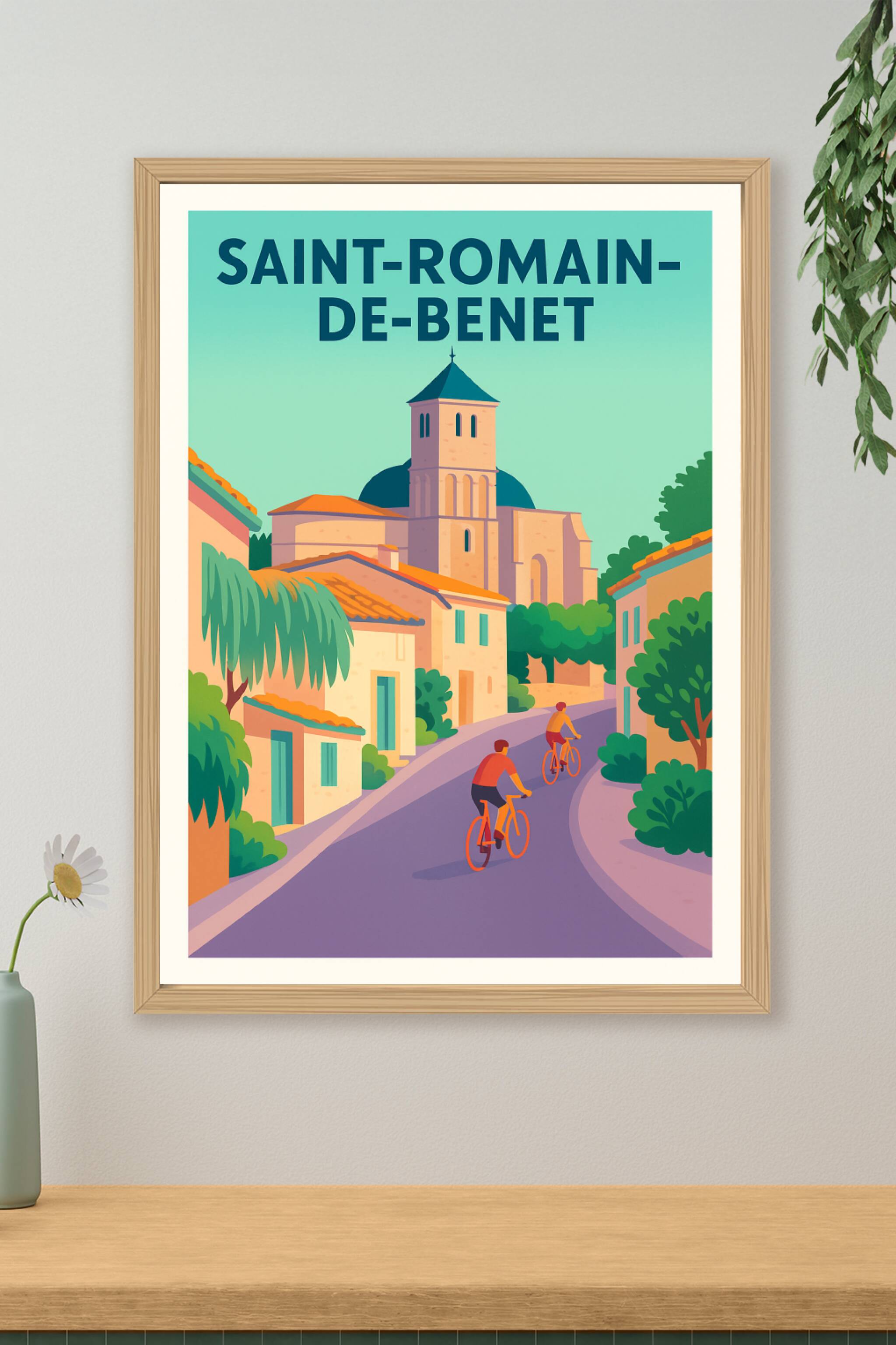 Affiche de Saint-Romain-de-Benet - Charme et douceur au cœur du village