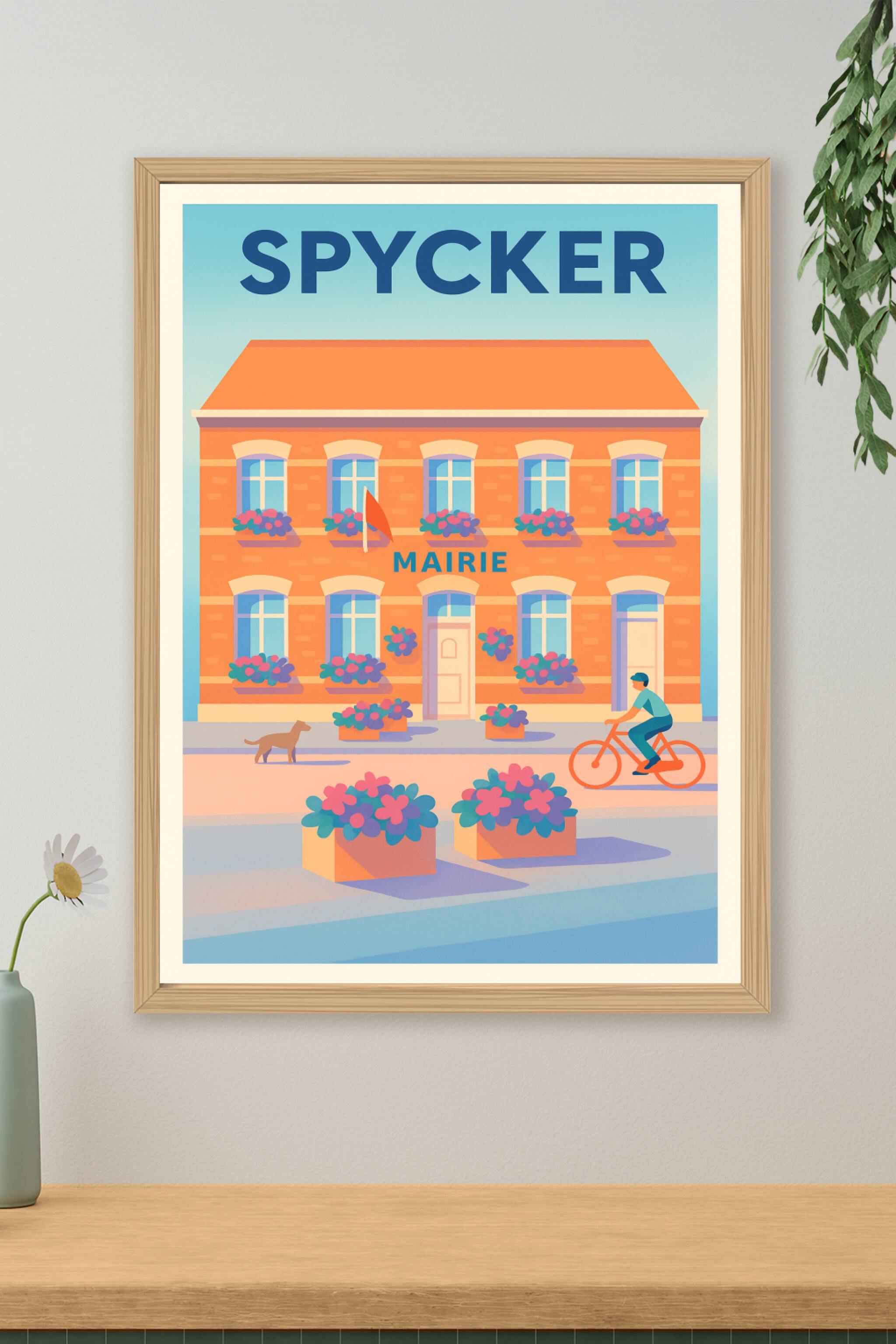 Affiche de Spycker - Charme et douceur de la mairie sous le soleil