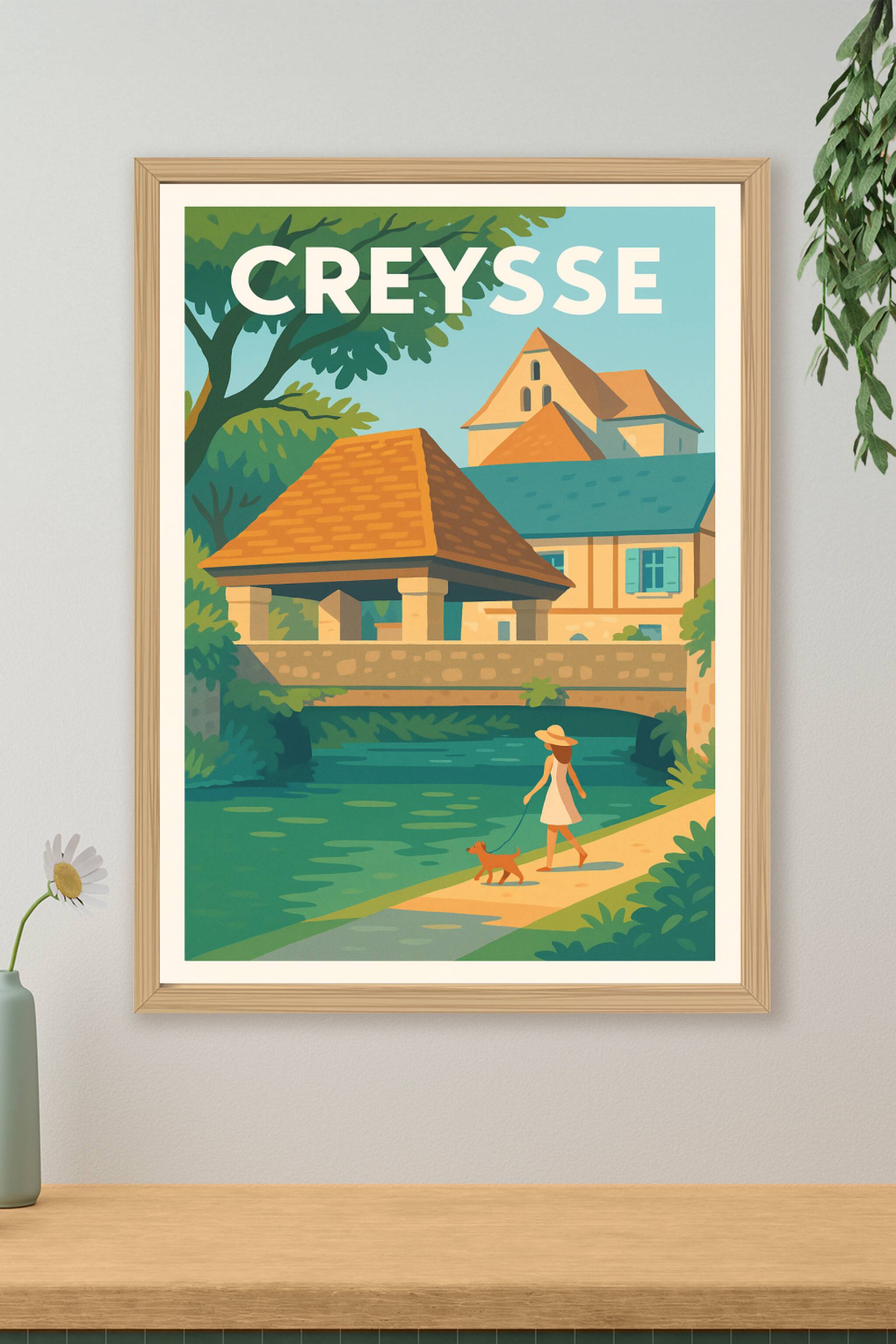 Affiche de Creysse - Promenade paisible au bord de l'eau