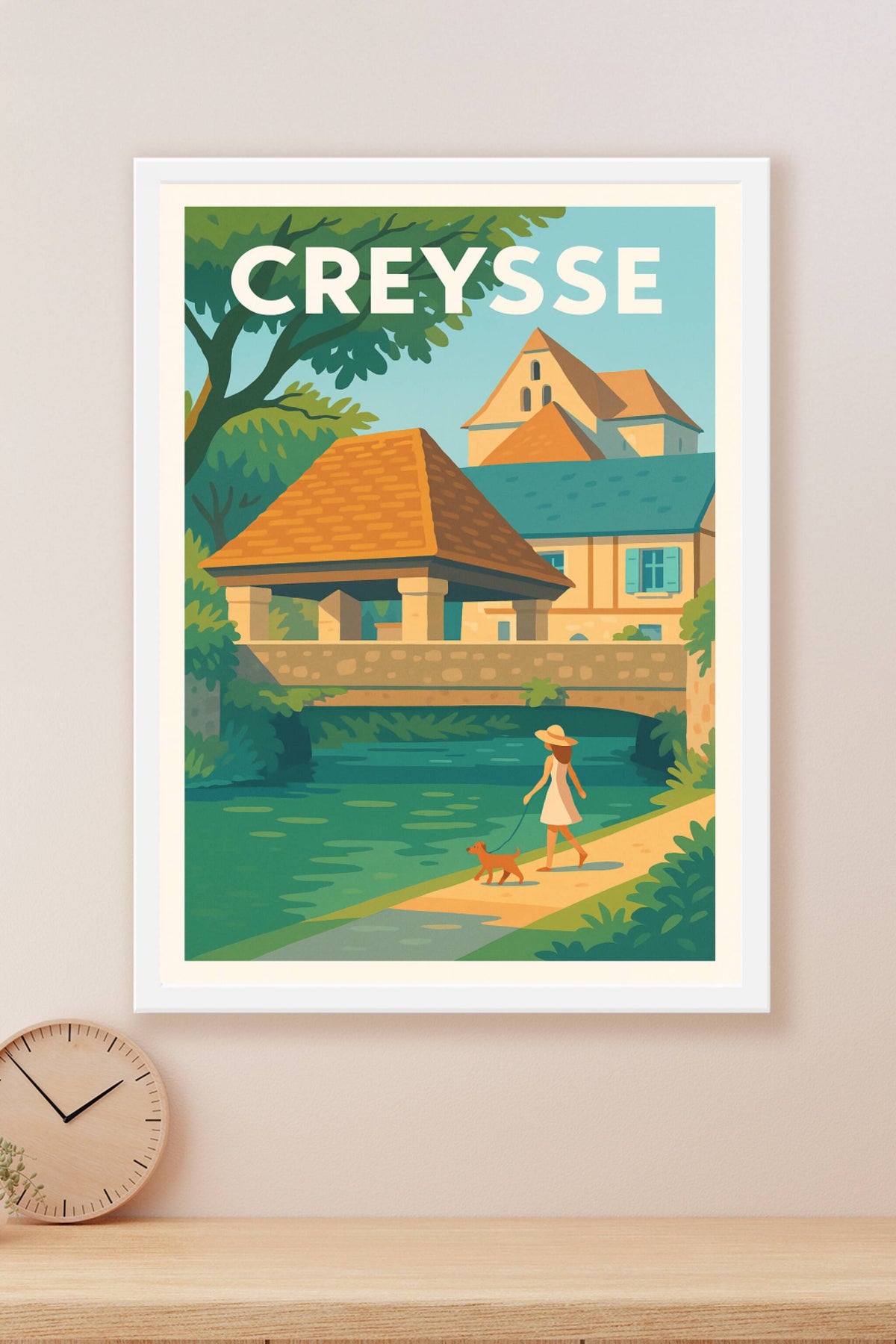Affiche de Creysse - Promenade paisible au bord de l'eau