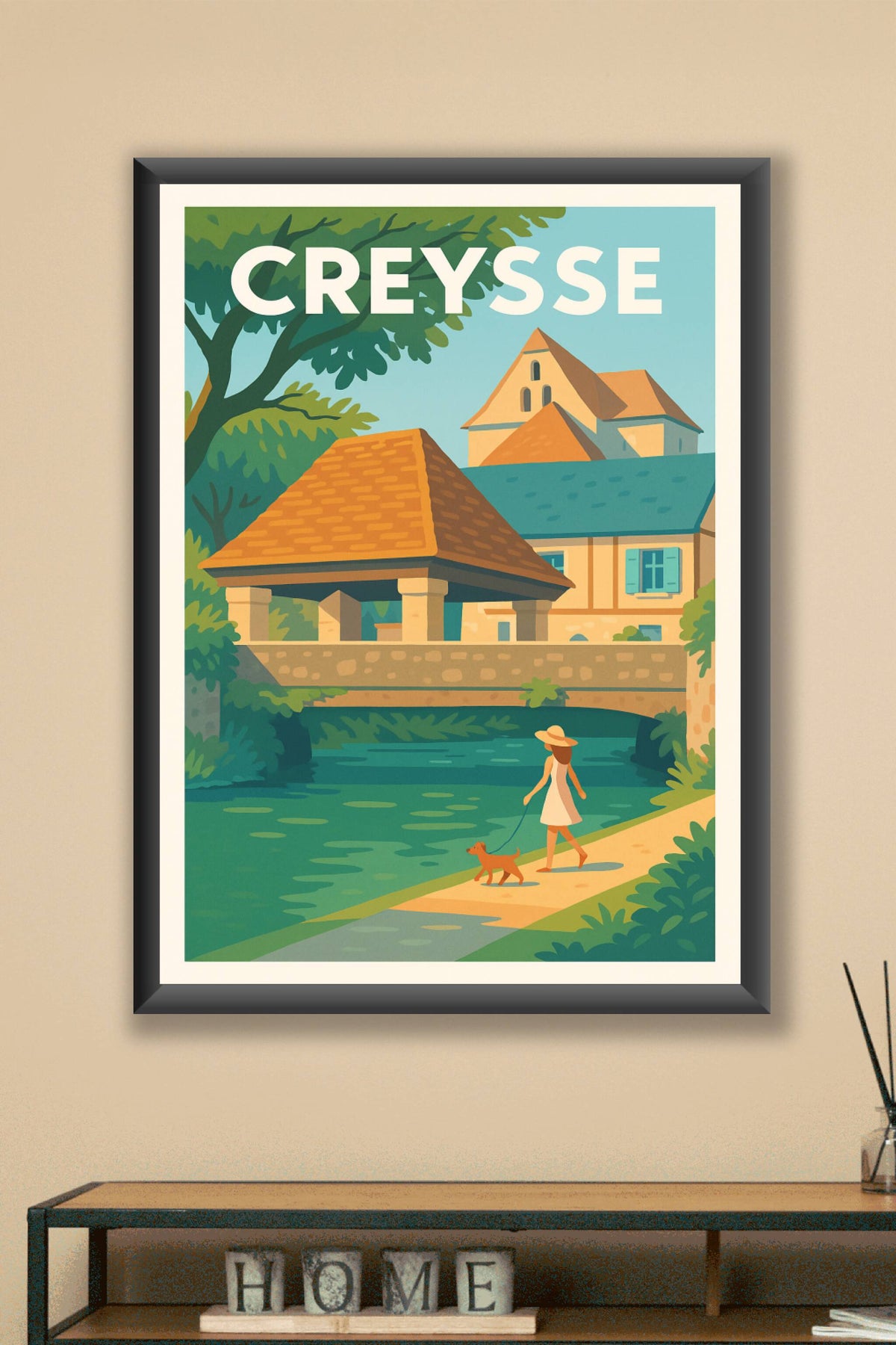 Affiche de Creysse - Promenade paisible au bord de l'eau