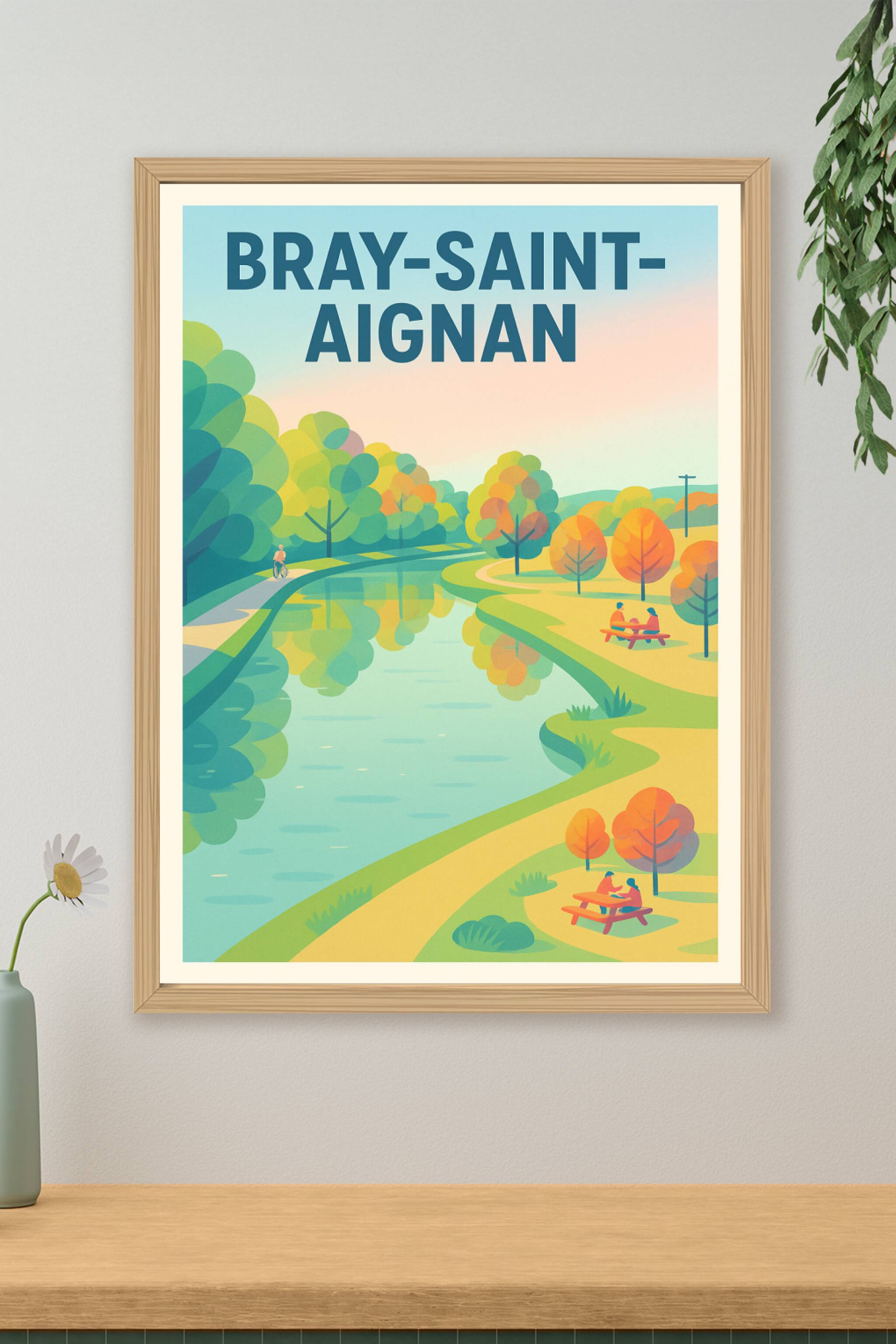Affiche de Bray-Saint-Aignan - Évasion nature en bord de rivière