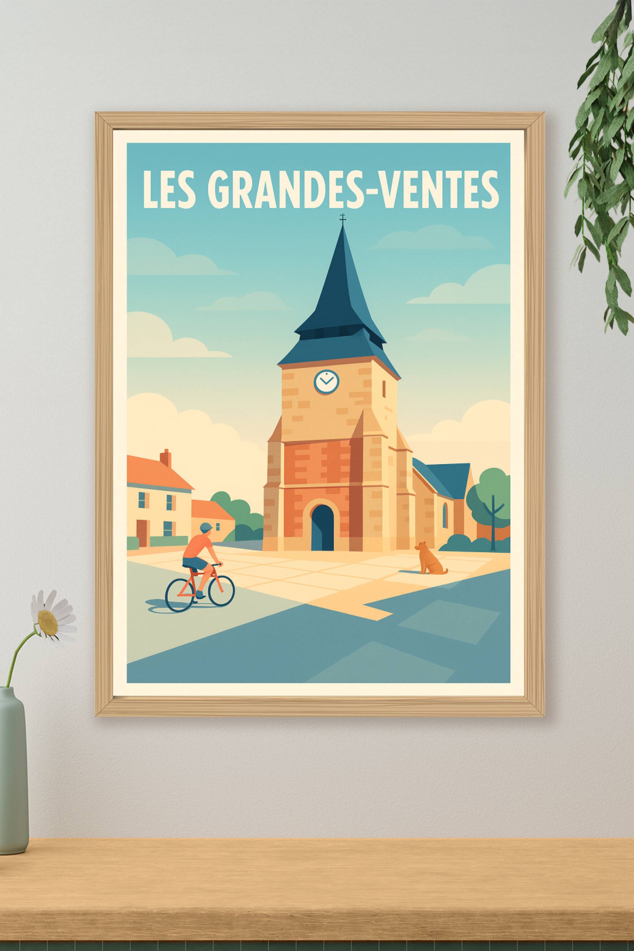 Affiche de Les Grandes-Ventes - Charme paisible de village normand