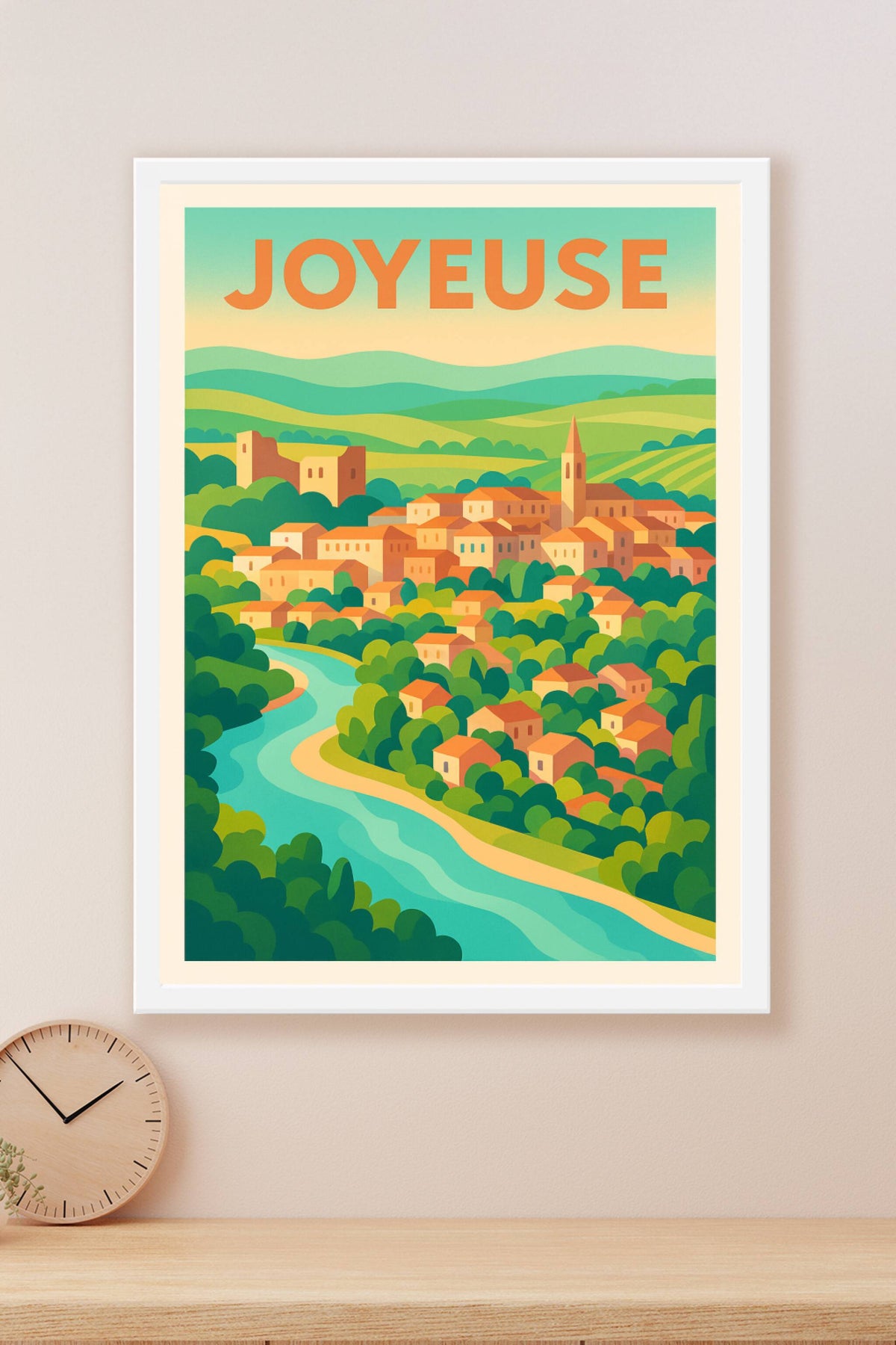 Affiche de Joyeuse – Village pittoresque au cœur de l'Ardèche