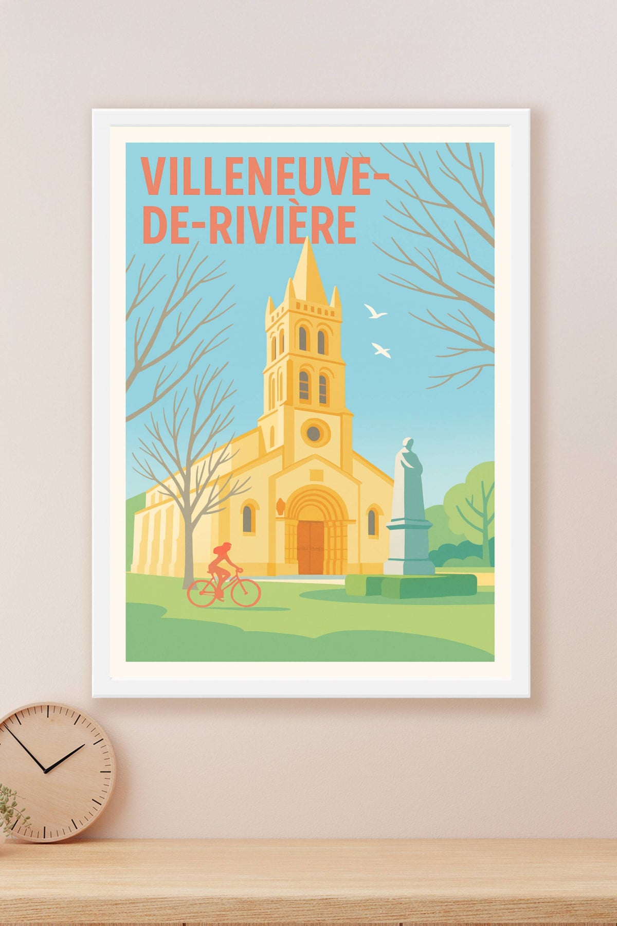 Affiche de Villeneuve-de-Rivière - Charme et douceur de vivre au cœur du village