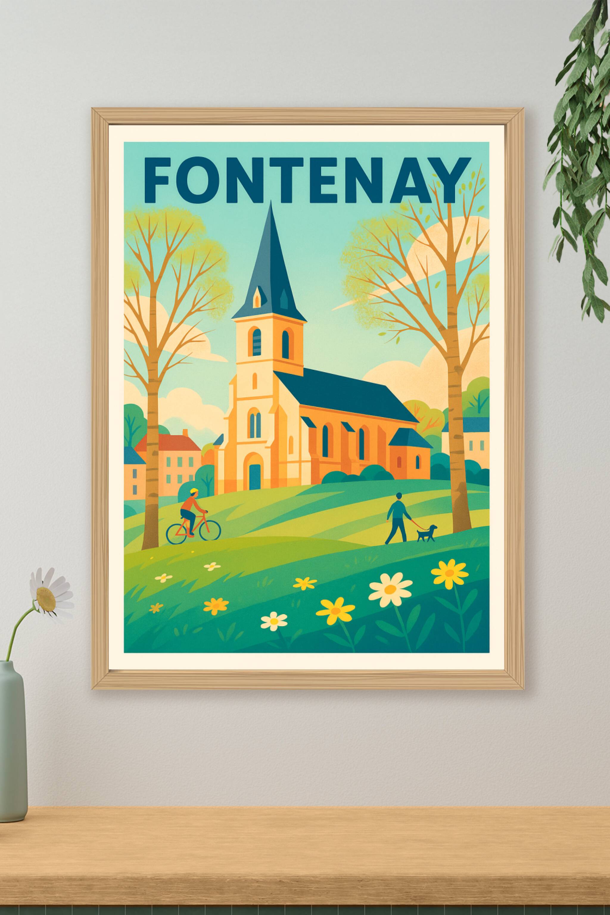 Affiche de Fontenay - Charme bucolique et patrimoine paisible