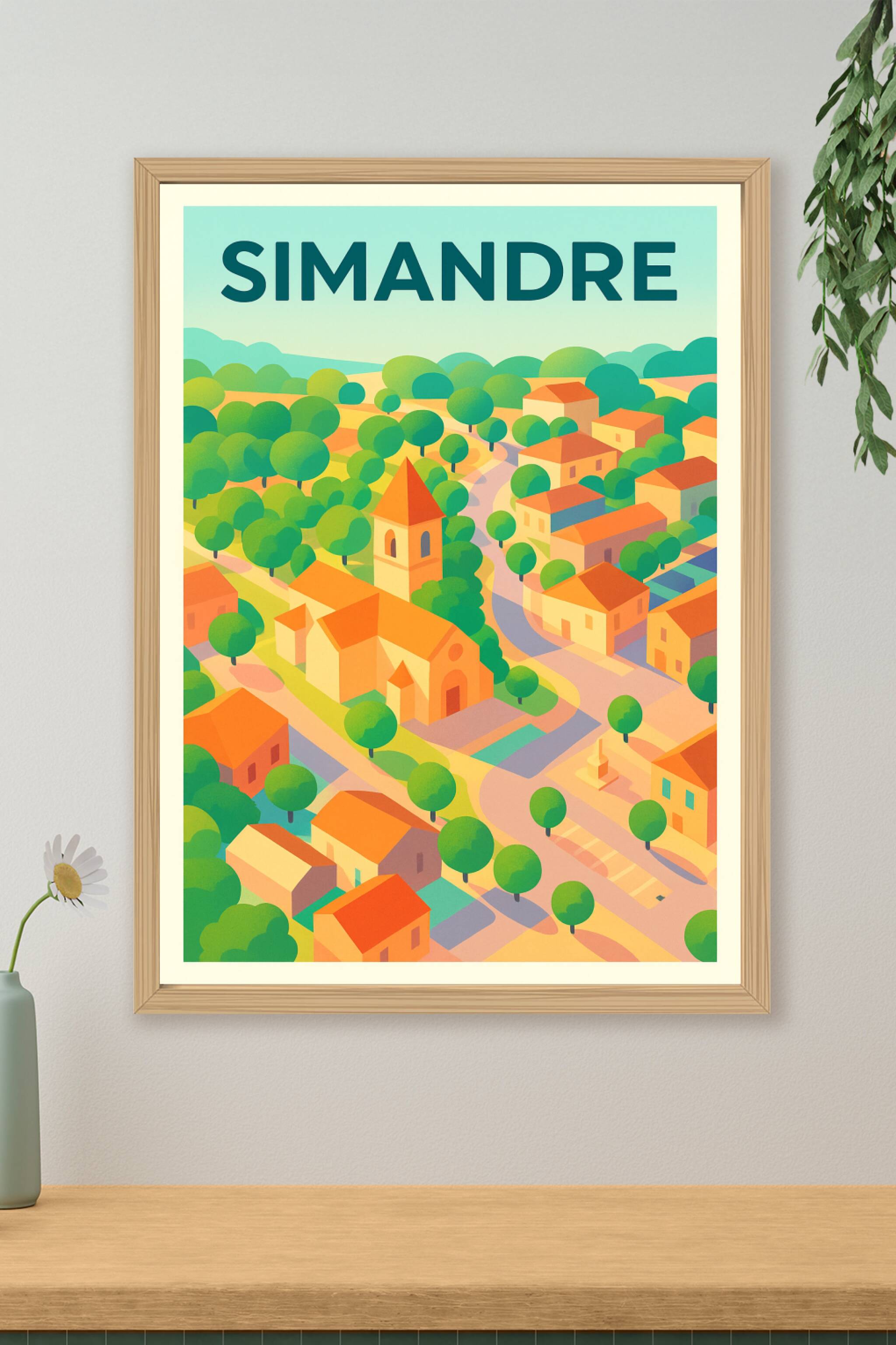 Affiche de Simandre - Charme paisible d'un village français