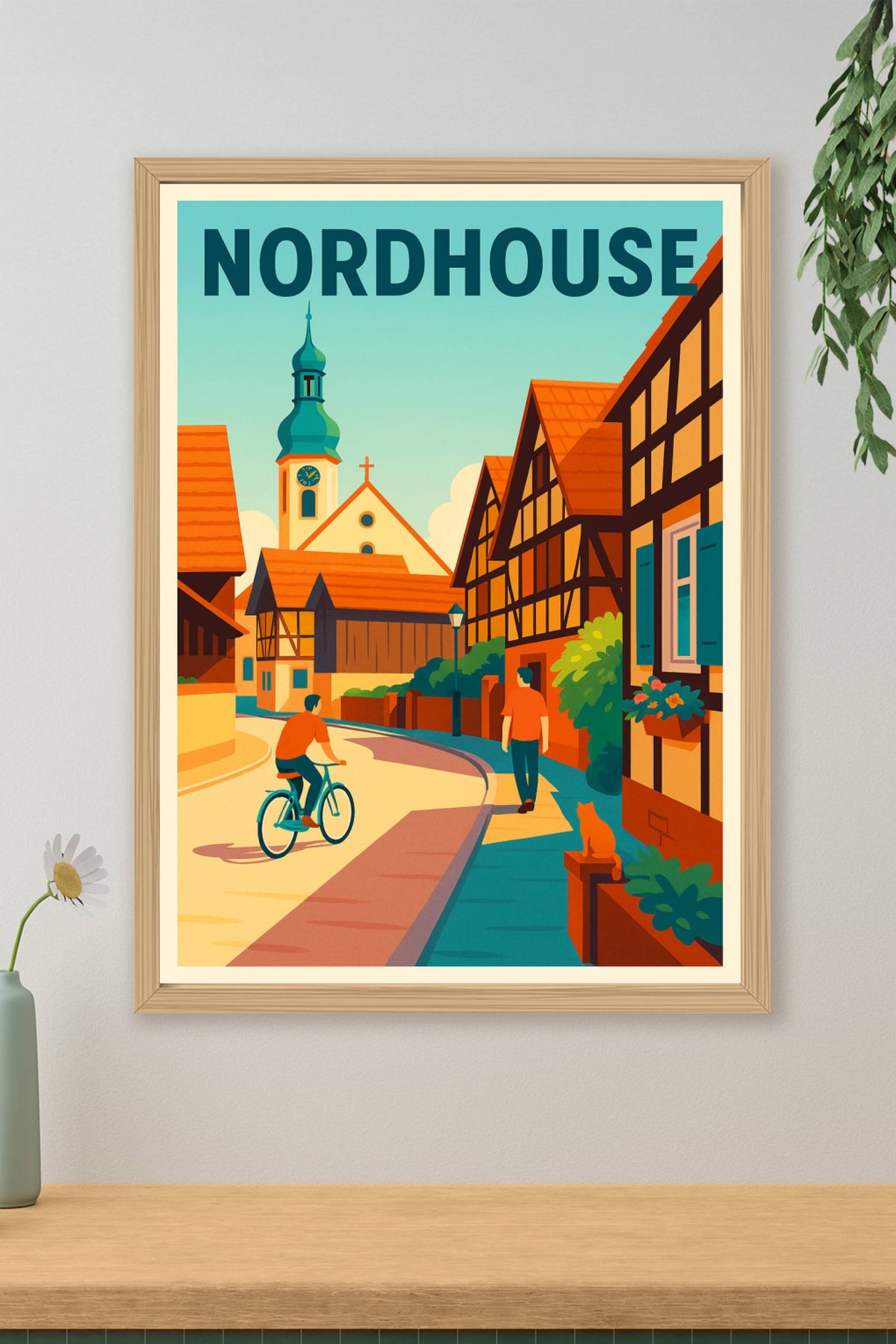 Affiche de Nordhouse - L'authenticité d'un village alsacien