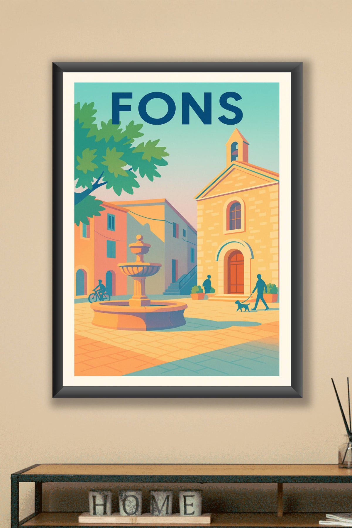 Affiche de Fons - Charme paisible du village ensoleillé