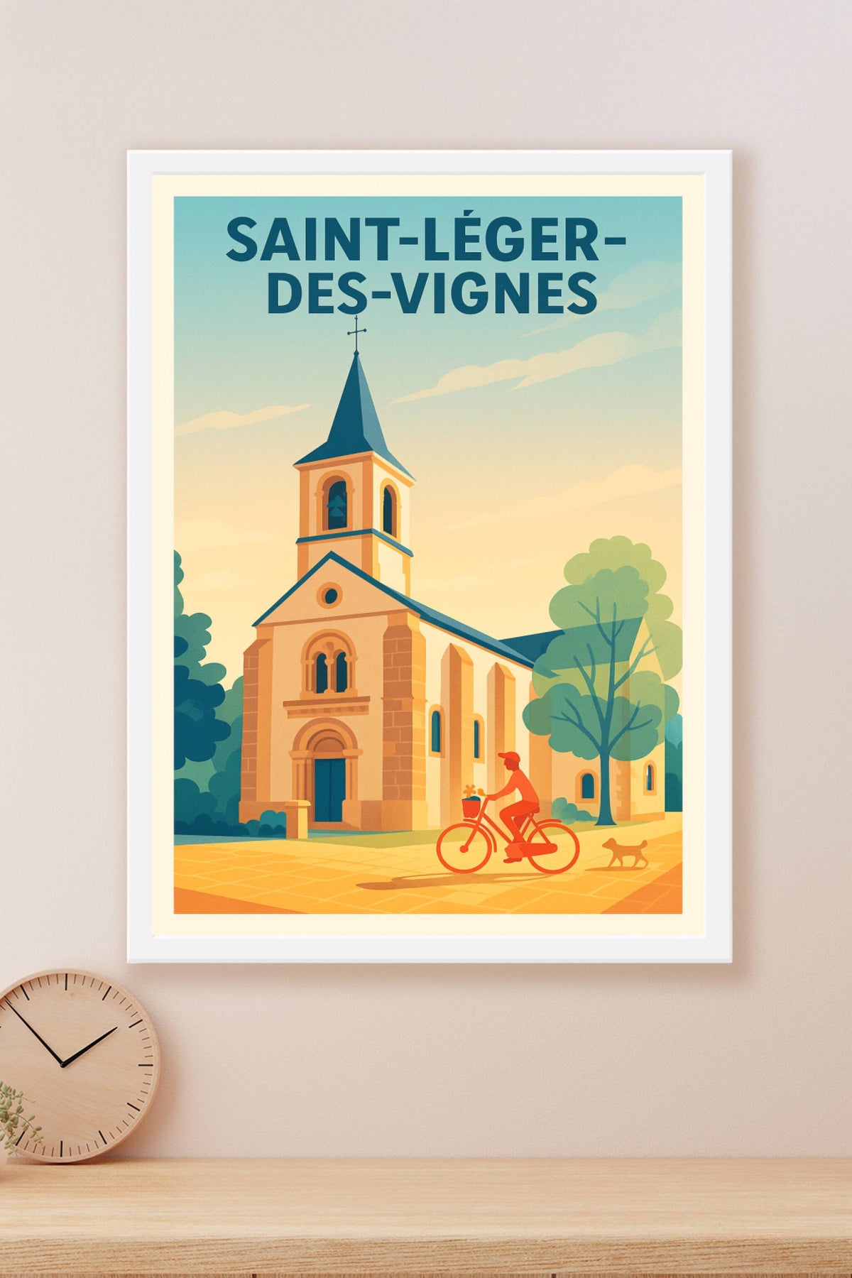 Affiche de Saint-Léger-des-Vignes - L'élégance paisible du village à vélo