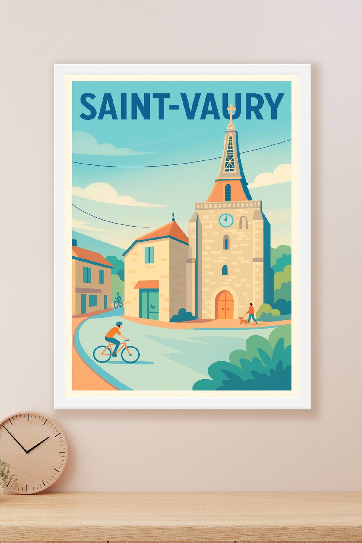 Affiche de Saint-Vaury - Charme paisible du village au fil du temps