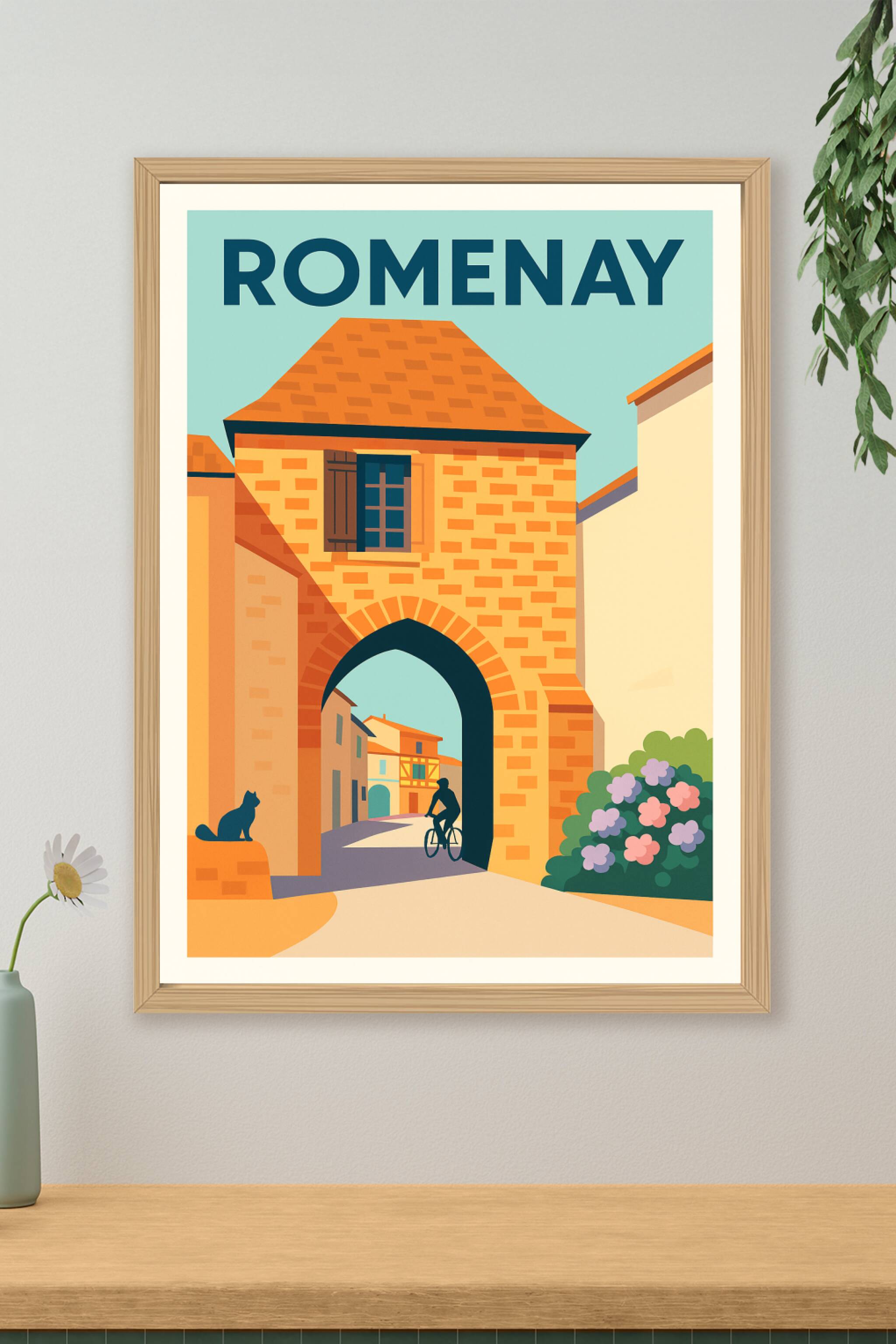 Affiche de Romenay - Charme et douceur de la porte historique
