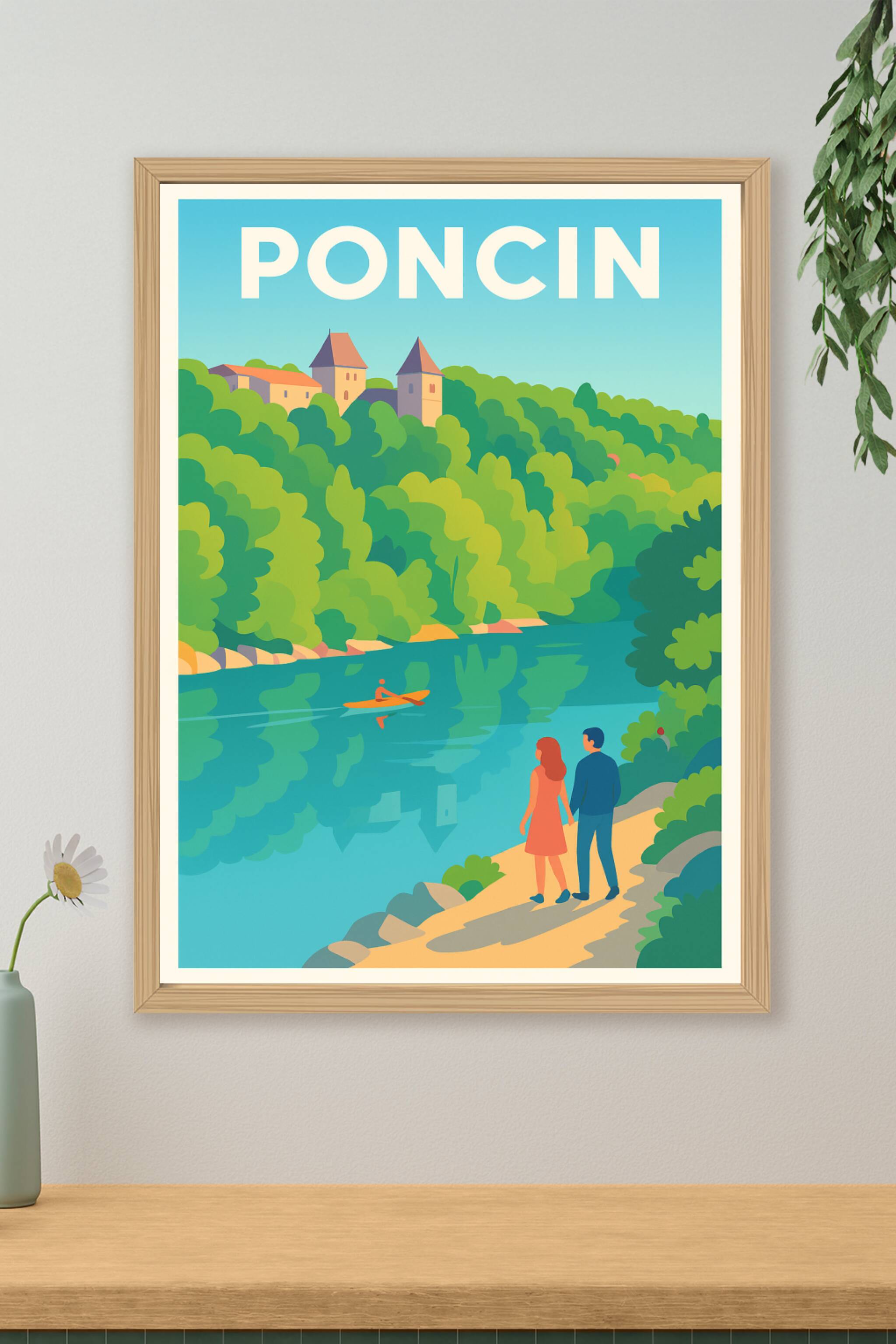 Affiche de Poncin - Évasion romantique au bord de l'eau