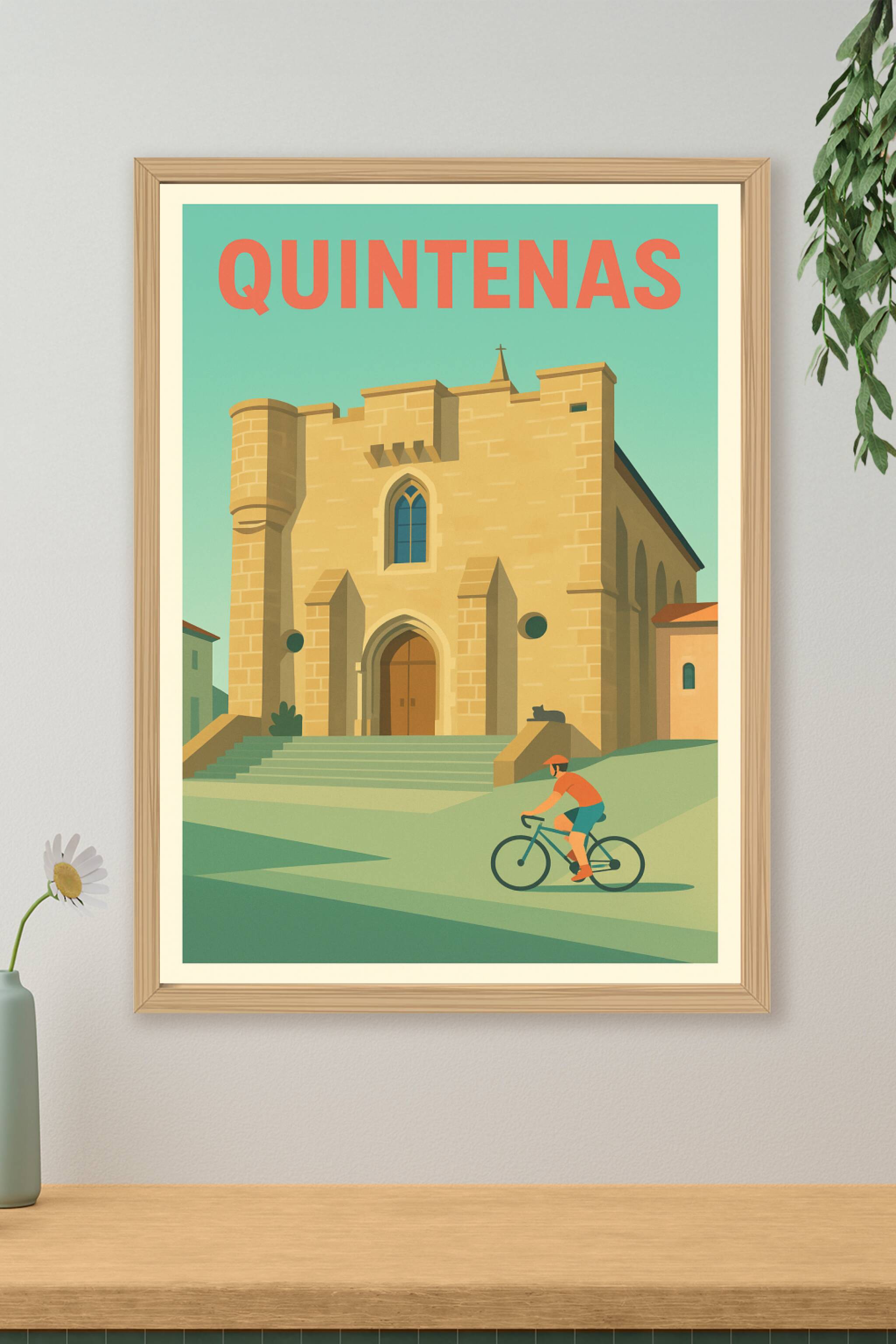 Affiche de Quintenas - Sérénité et patrimoine à vélo