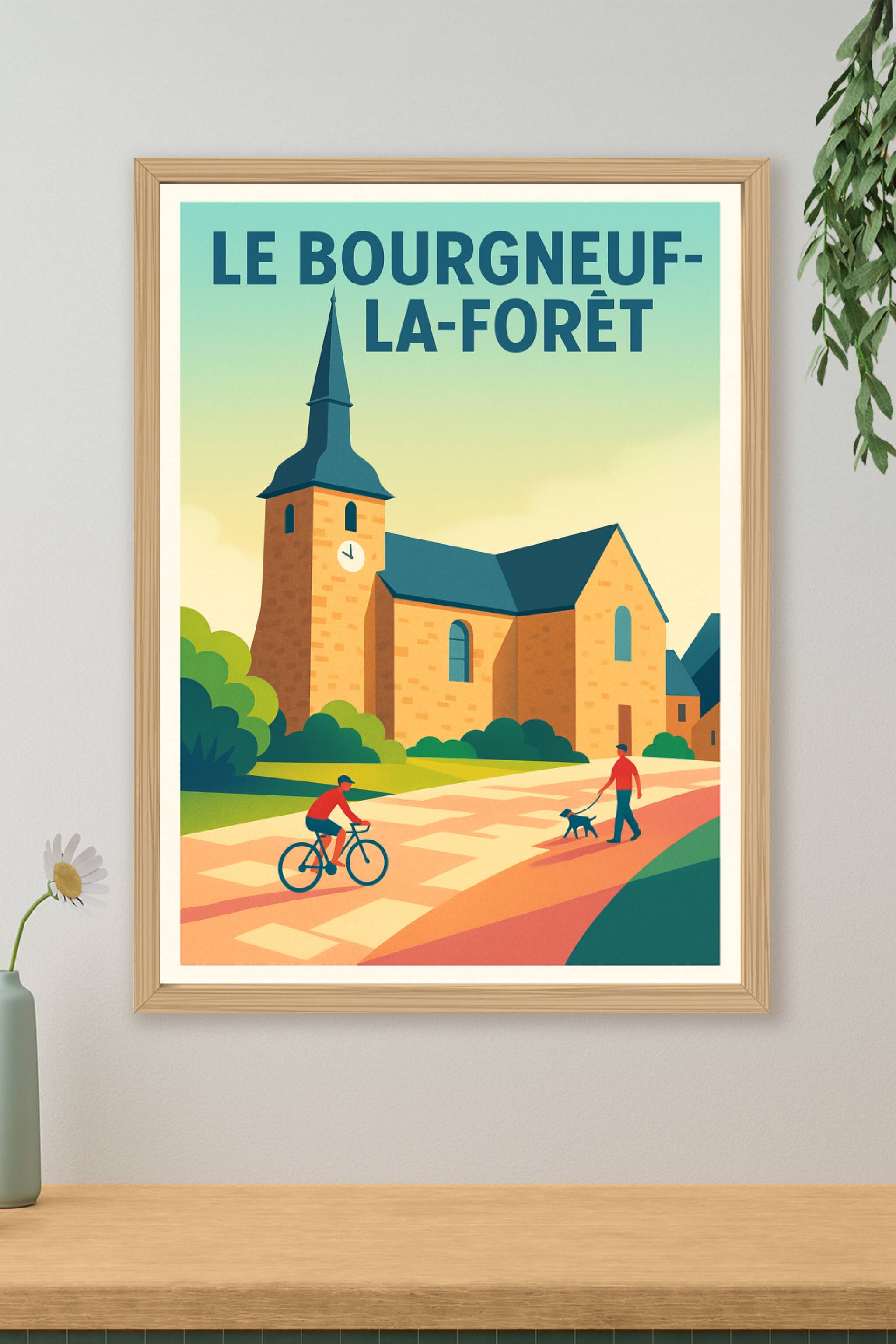 Affiche de Le Bourgneuf-la-Forêt - Charme paisible et architecture locale