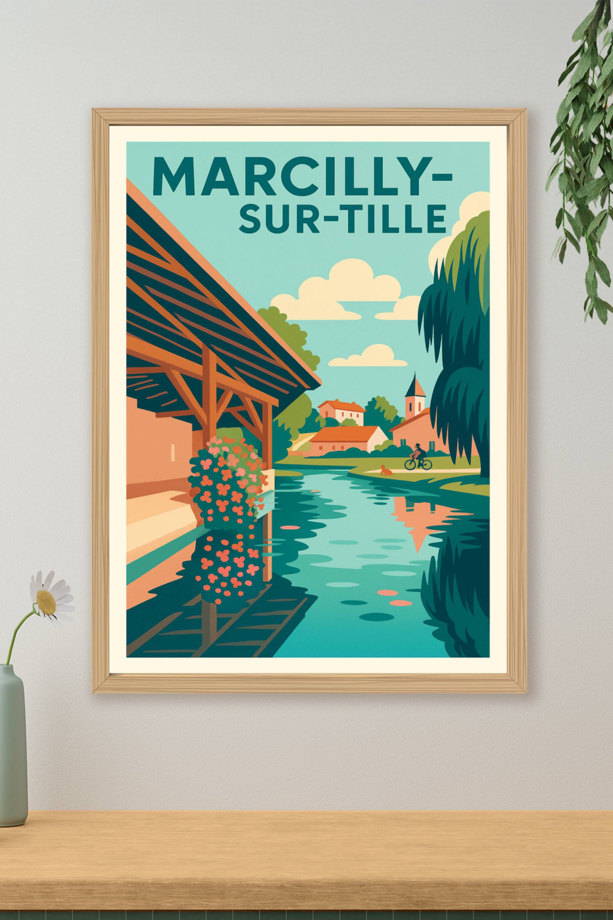 Affiche de Marcilly-sur-Tille - Charme paisible au fil de l'eau