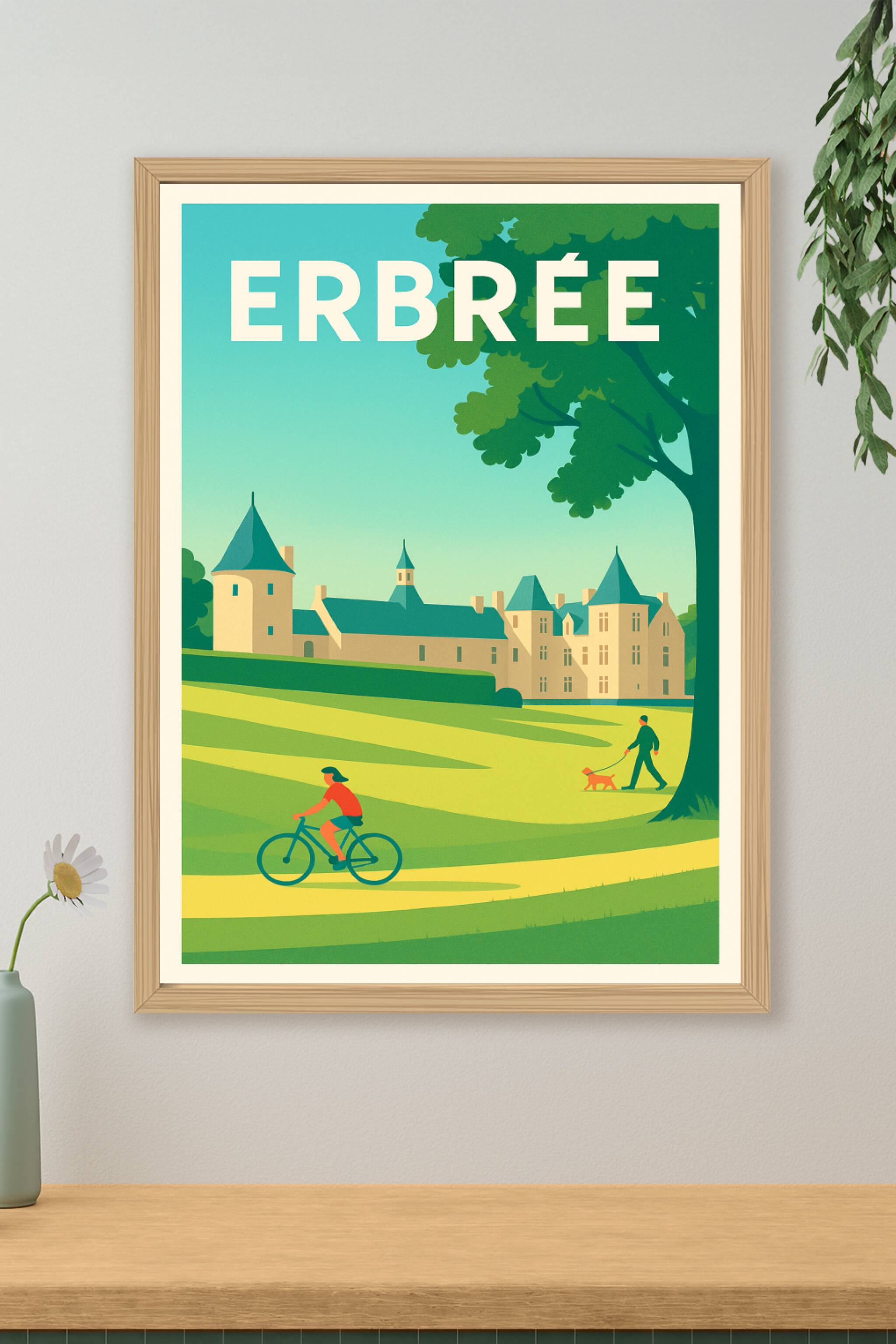 Affiche de Erbrée - L'élégance paisible de la campagne bretonne