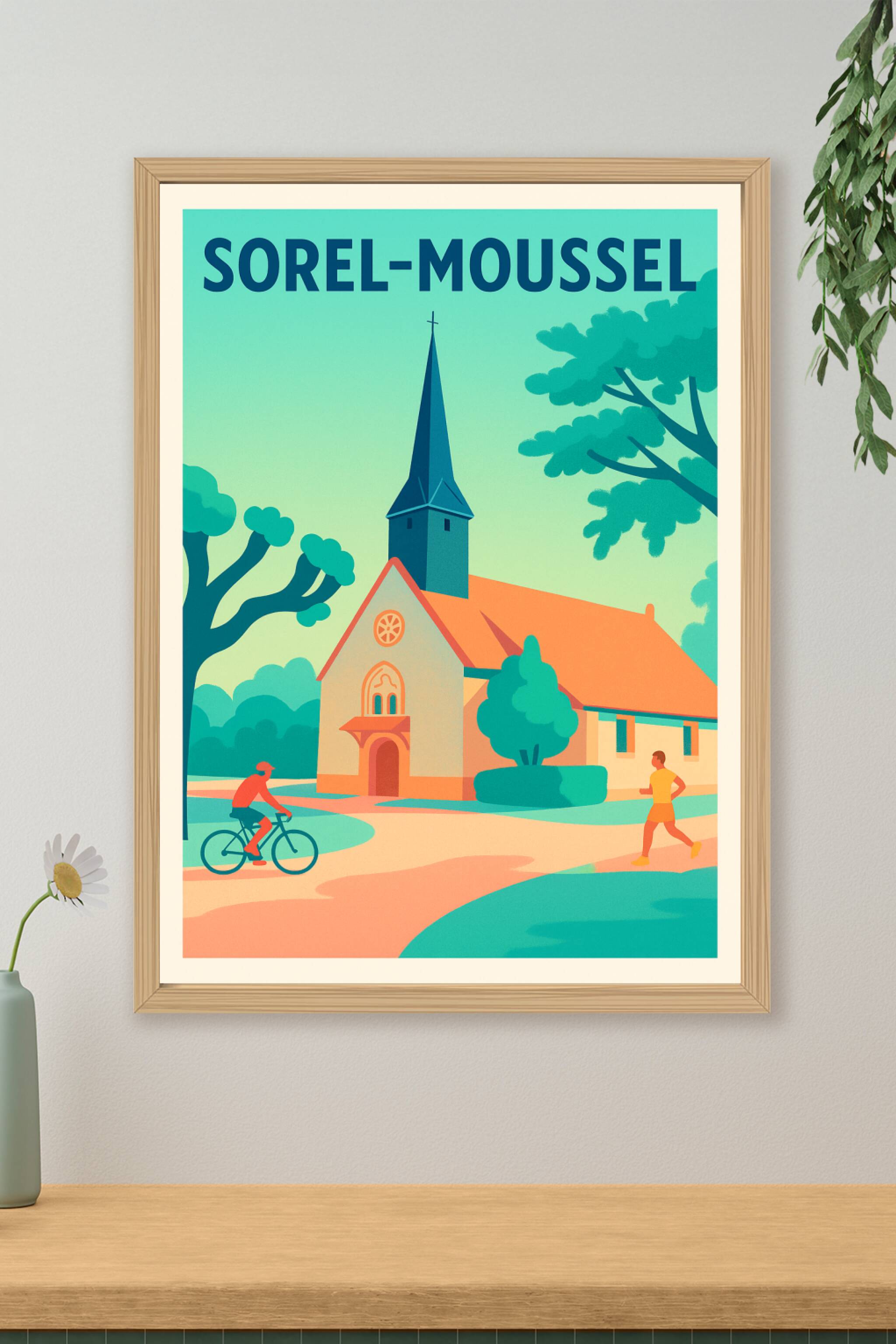 Affiche de Sorel-Moussel - Charme et sérénité à l'église du village