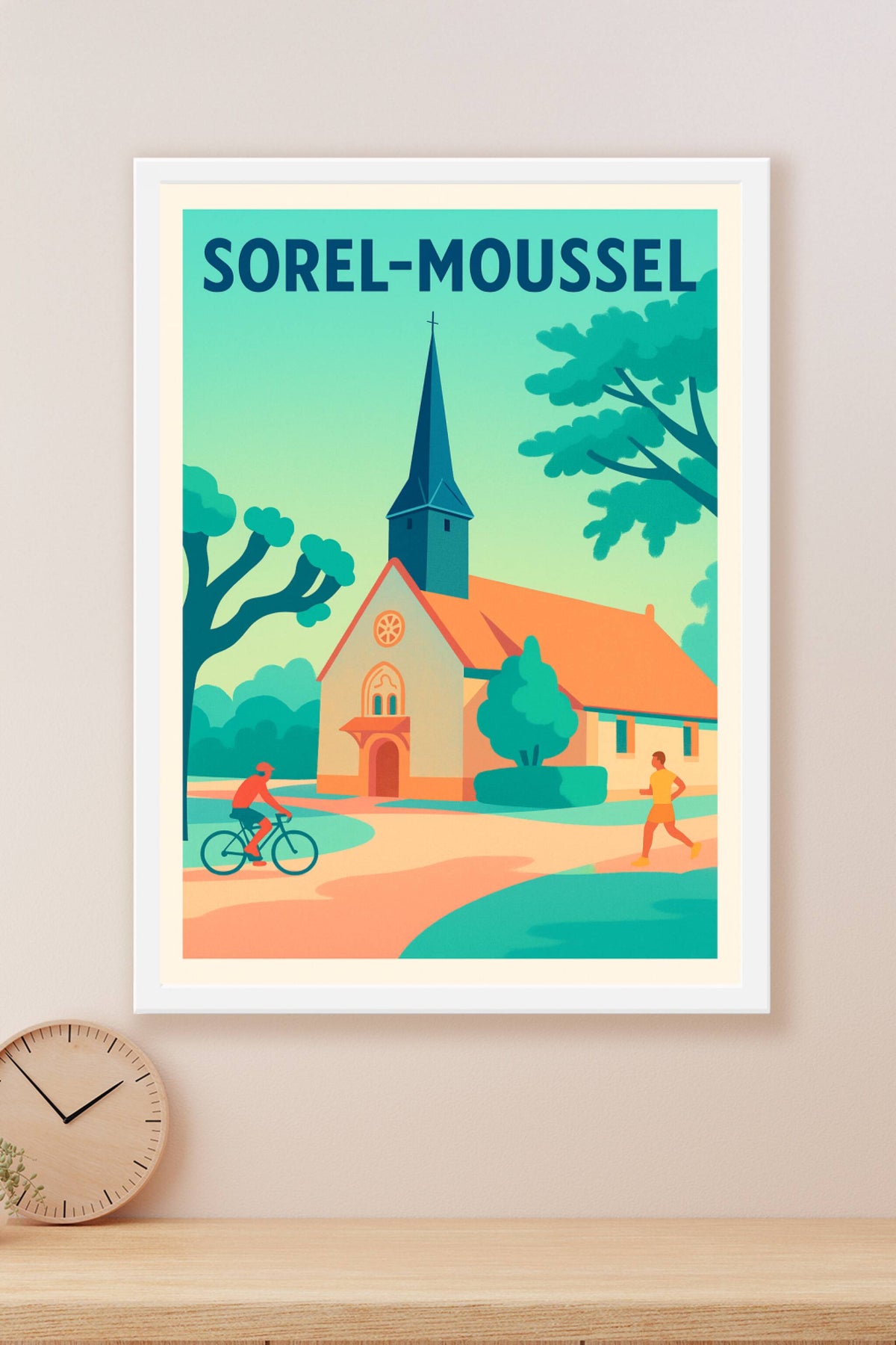Affiche de Sorel-Moussel - Charme et sérénité à l'église du village