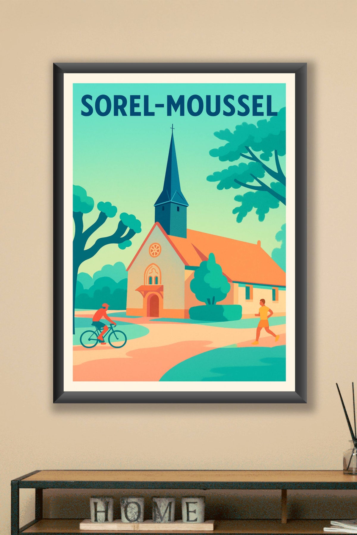Affiche de Sorel-Moussel - Charme et sérénité à l'église du village