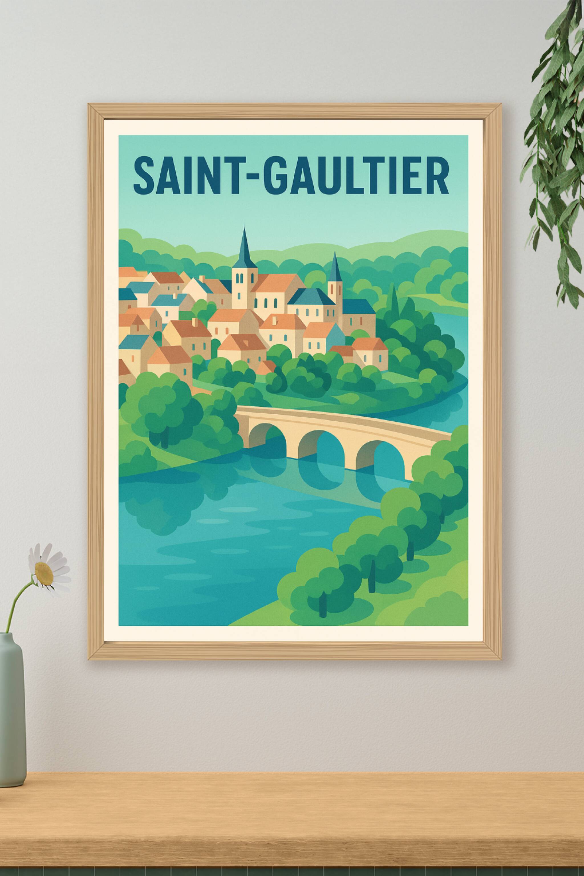 Affiche de Saint-Gaultier - Charme bucolique au cœur de la nature