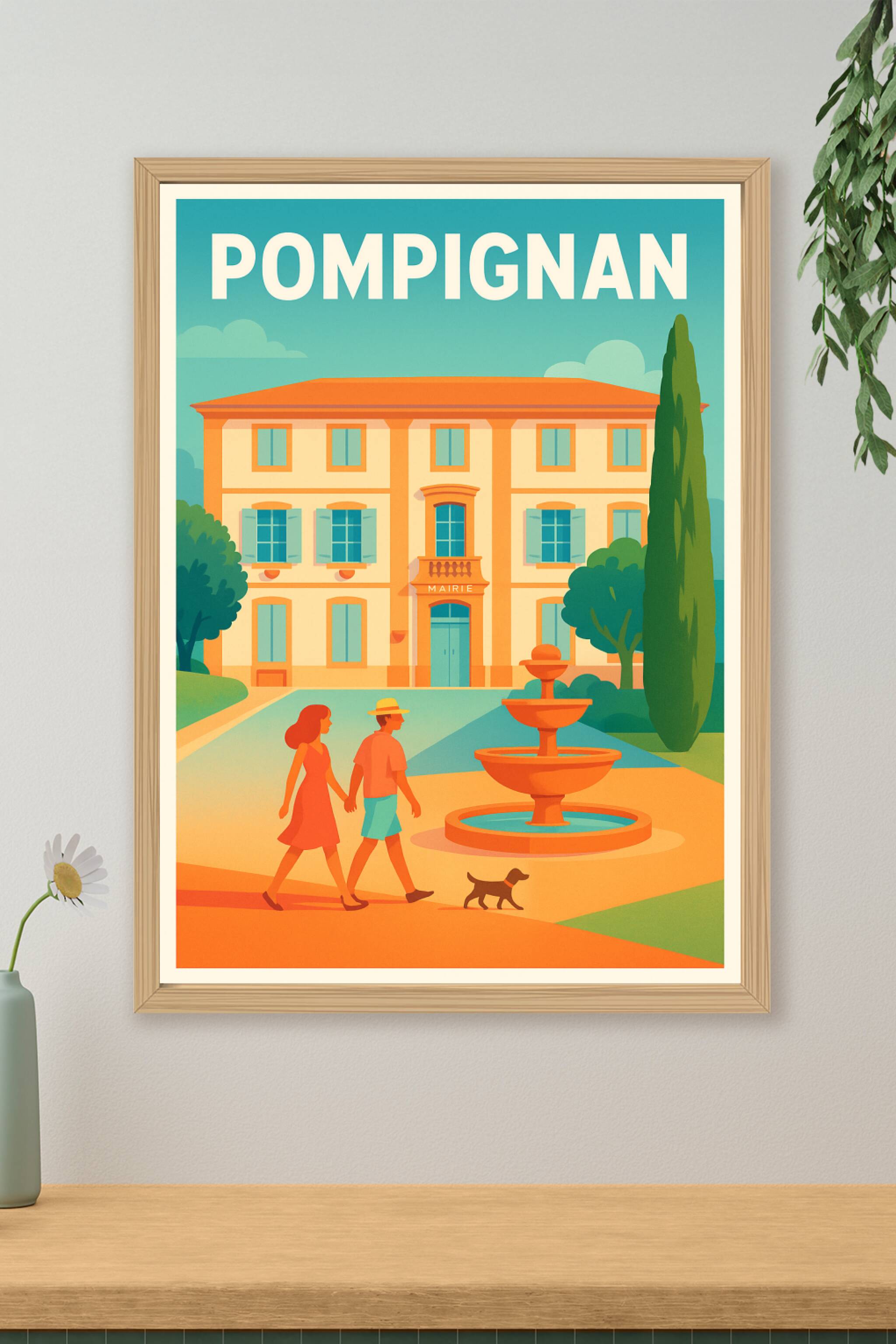 Affiche de Pompignan - Charme et douceur au cœur de la Provence
