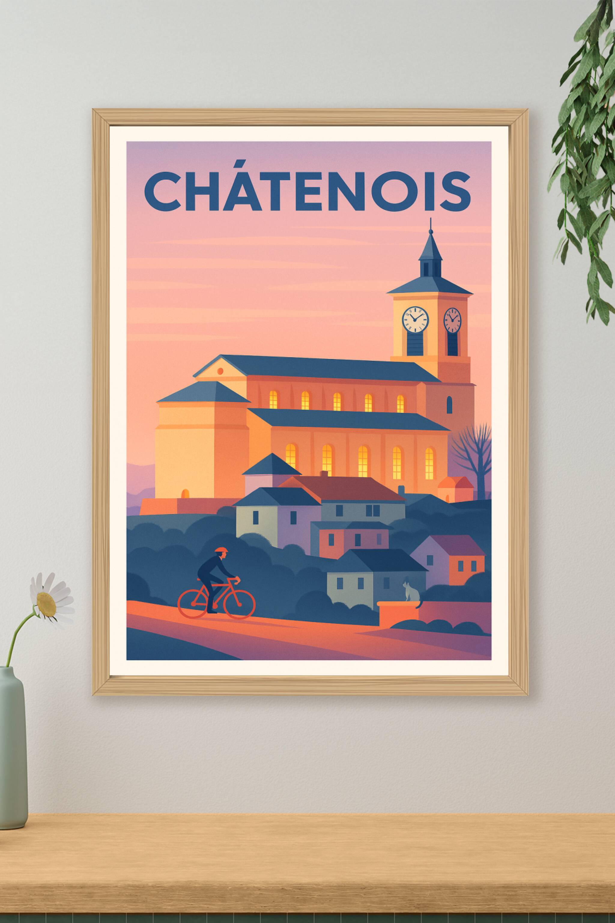 Affiche de Châtenois - Charme paisible au crépuscule