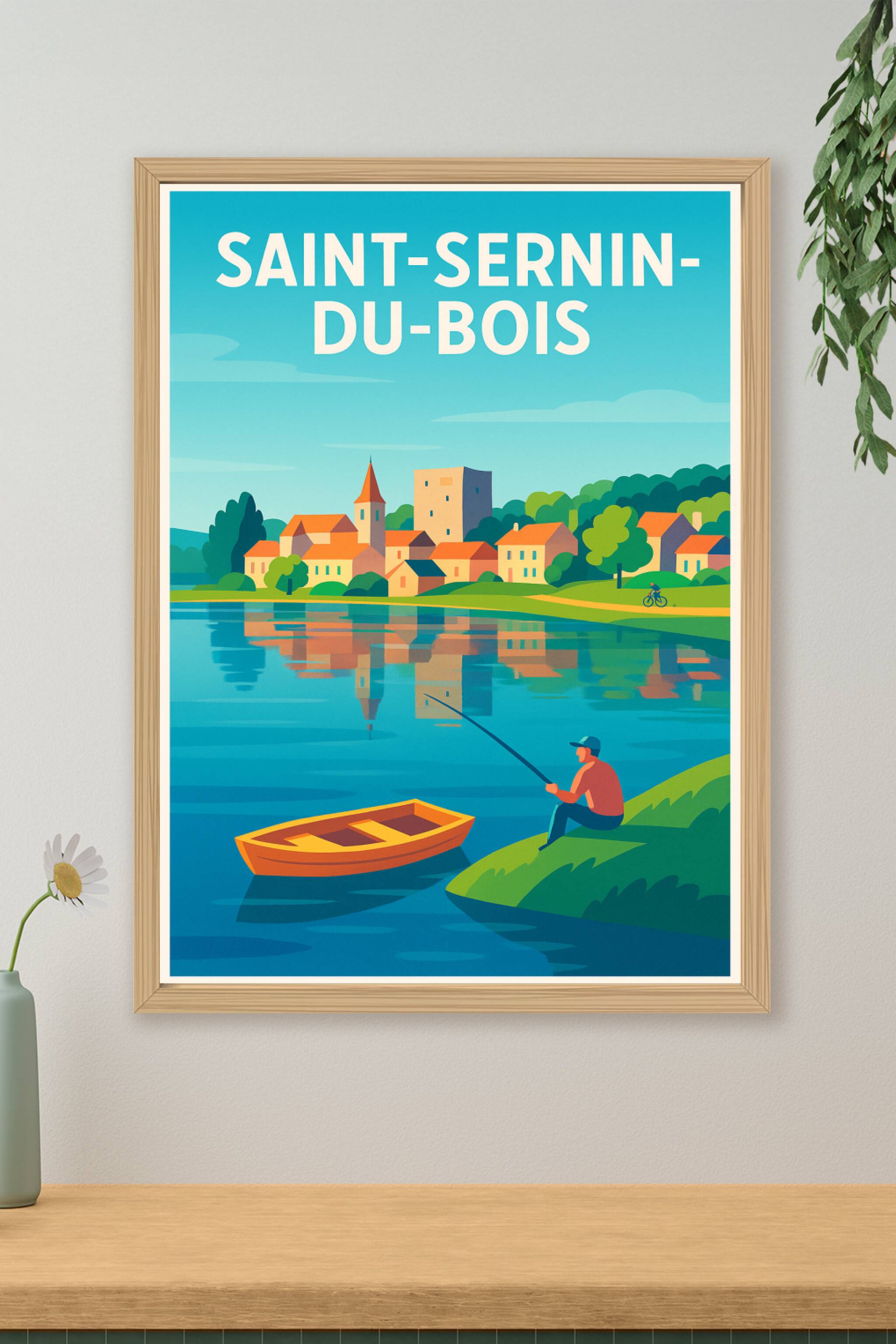 Affiche de Saint-Sernin-du-Bois - Captivez la Sérénité au Bord de l'Eau